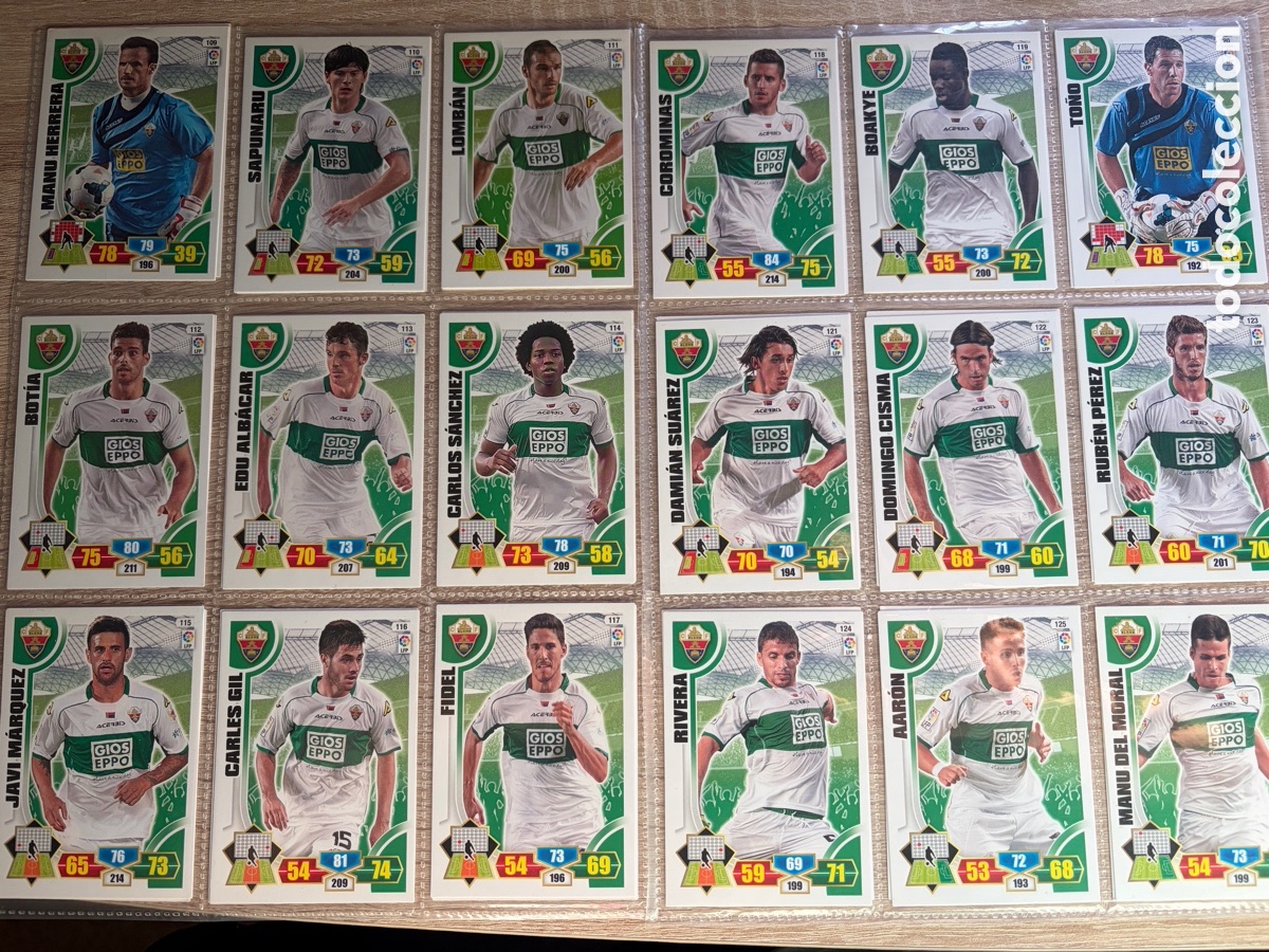 Cromos de f&uacute;tbol: ELCHE CF SET COMPLETO ADRENALYN XL 2013 2014 13 14 PANINI