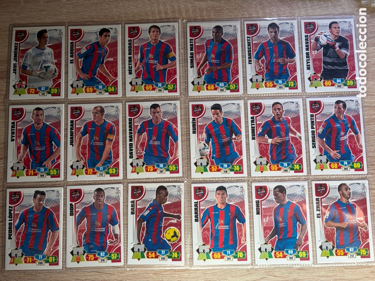 Cromos de f&uacute;tbol: LEVANTE UD SET COMPLETO ADRENALYN XL 2013 2014 13 14 PANINI