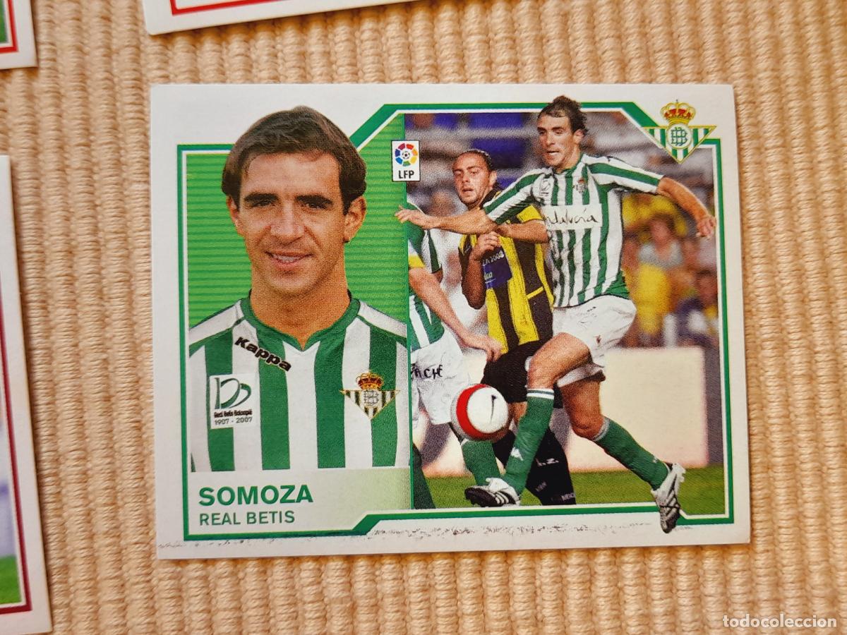 Cromos de f&uacute;tbol: CROMO SOMOZA (COLOCA) REAL BETIS LIGA 07-08 2007 2008. ALBUM ESTE