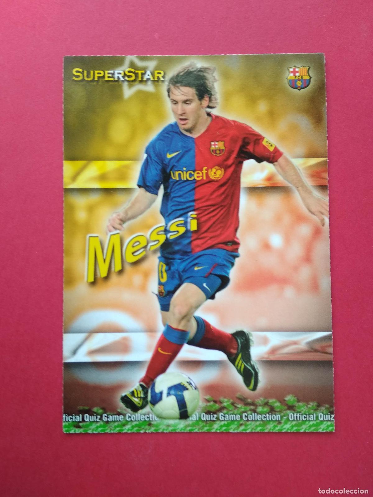 Cromos de Futebol: MUNDI CROMO MC SPORT QUIZ GAME LIGA 2009 2010 09 10 CROMO N&ordm; 027 27 MESSI BARCELONA BRILLO