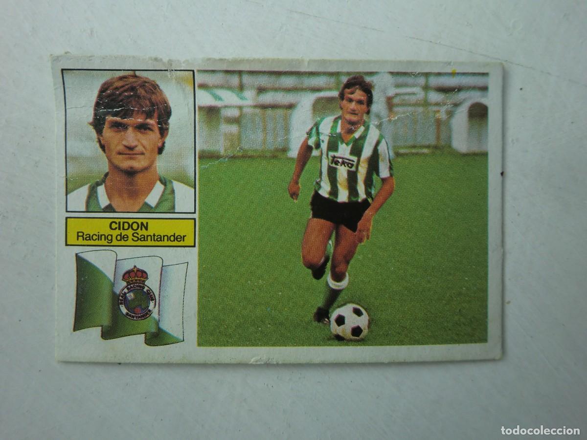 Football Stickers: Cromo de f&uacute;tbol LIGA ESTE 82-83 1982-1983: CID&Oacute;N (Racing de Santander), versi&oacute;n doble imagen rayas