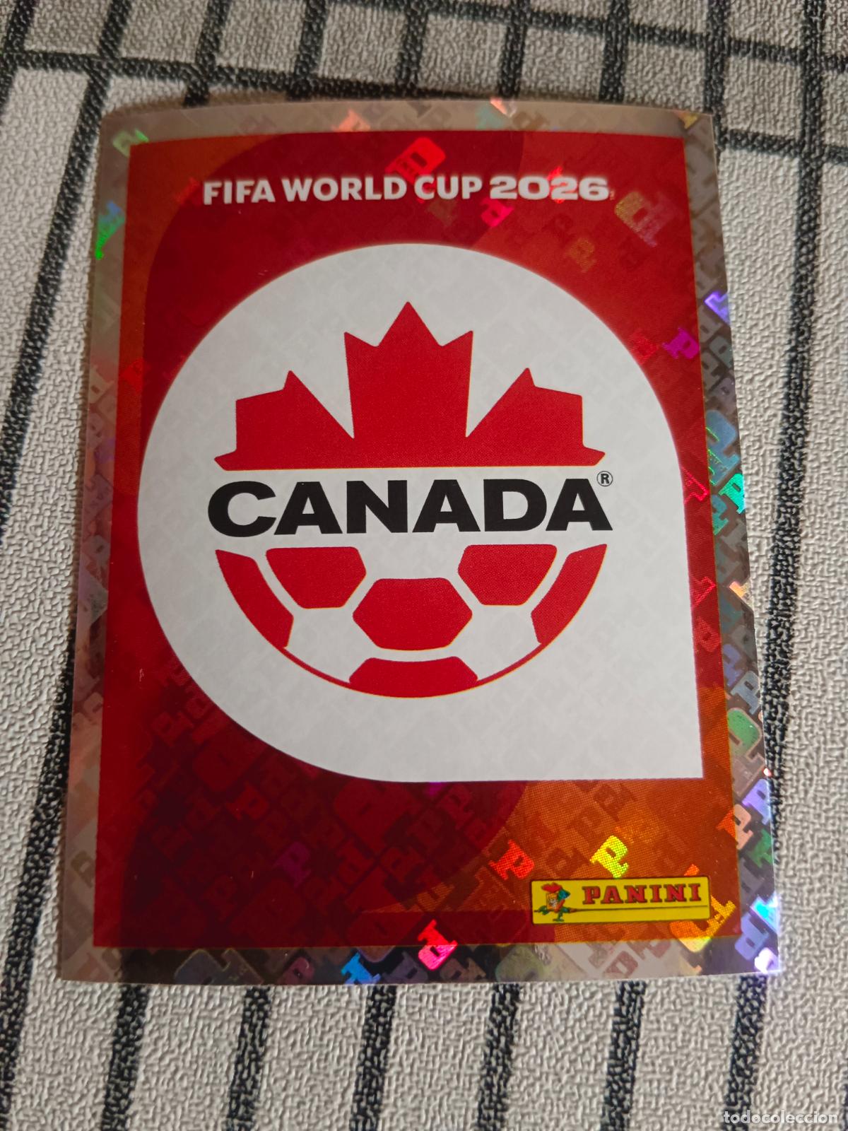 Cromos de f&uacute;tbol: MUNDIAL 2026 ESTADOS UNIDOS USA MEXICO MEJICO CANADA CAN 1 CAN1 ESCUDO CANADA FIFA WORLD