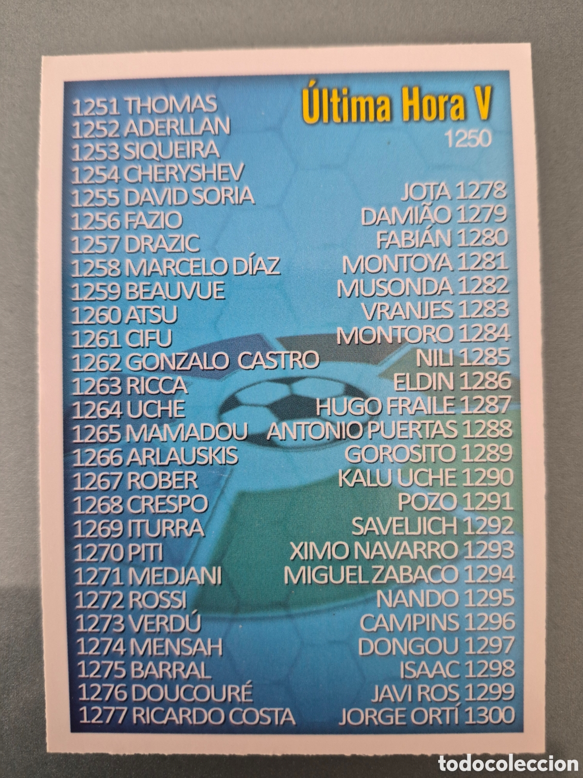Cromos de f&uacute;tbol: Mundicromo 2015 2016 #1250 Ultima Hora V