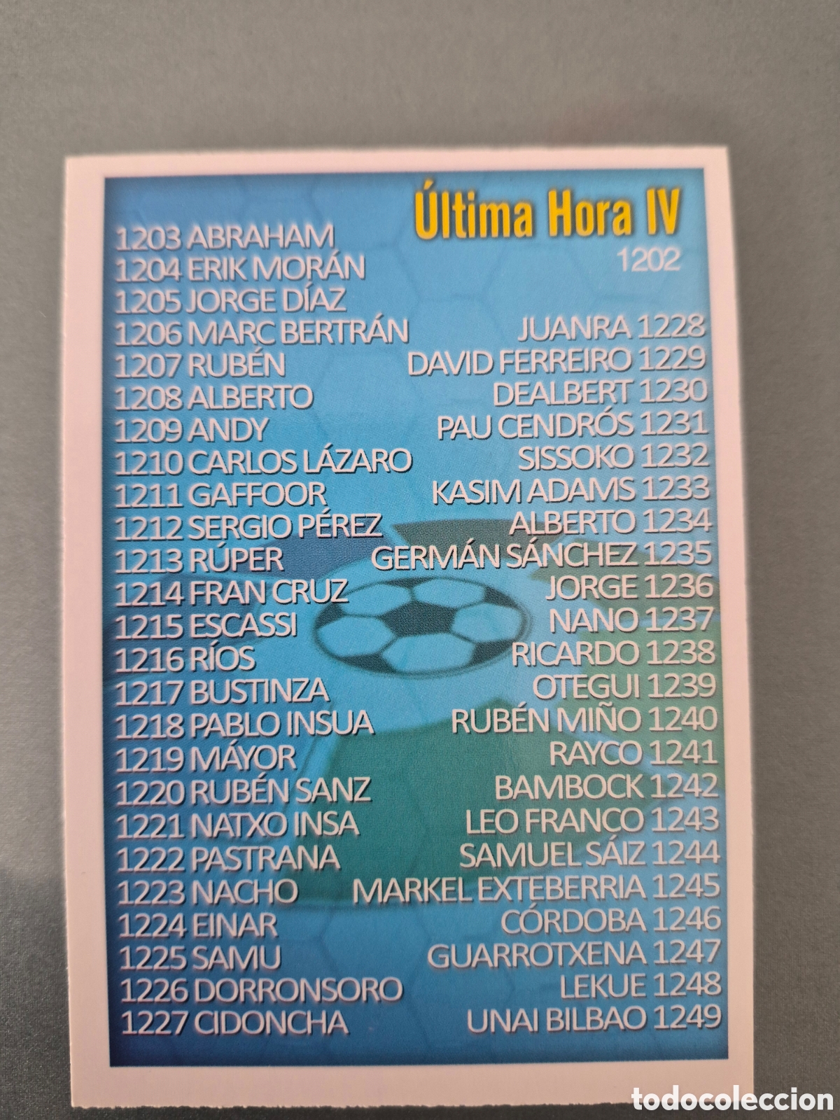 Cromos de f&uacute;tbol: Mundicromo 2015 2016 #1202 Ultima Hora IV