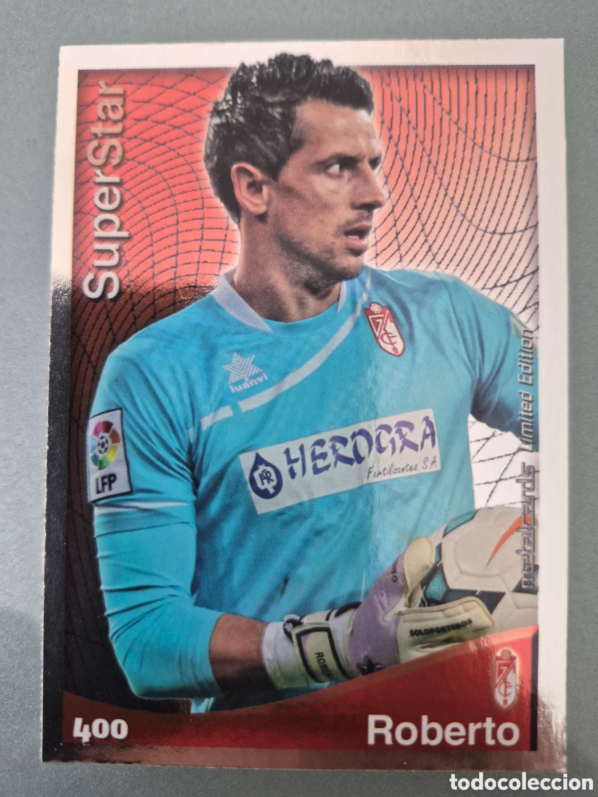 Cromos de f&uacute;tbol: Mundicromo 2014 2015 #400 Roberto Super Star Brillo Liso