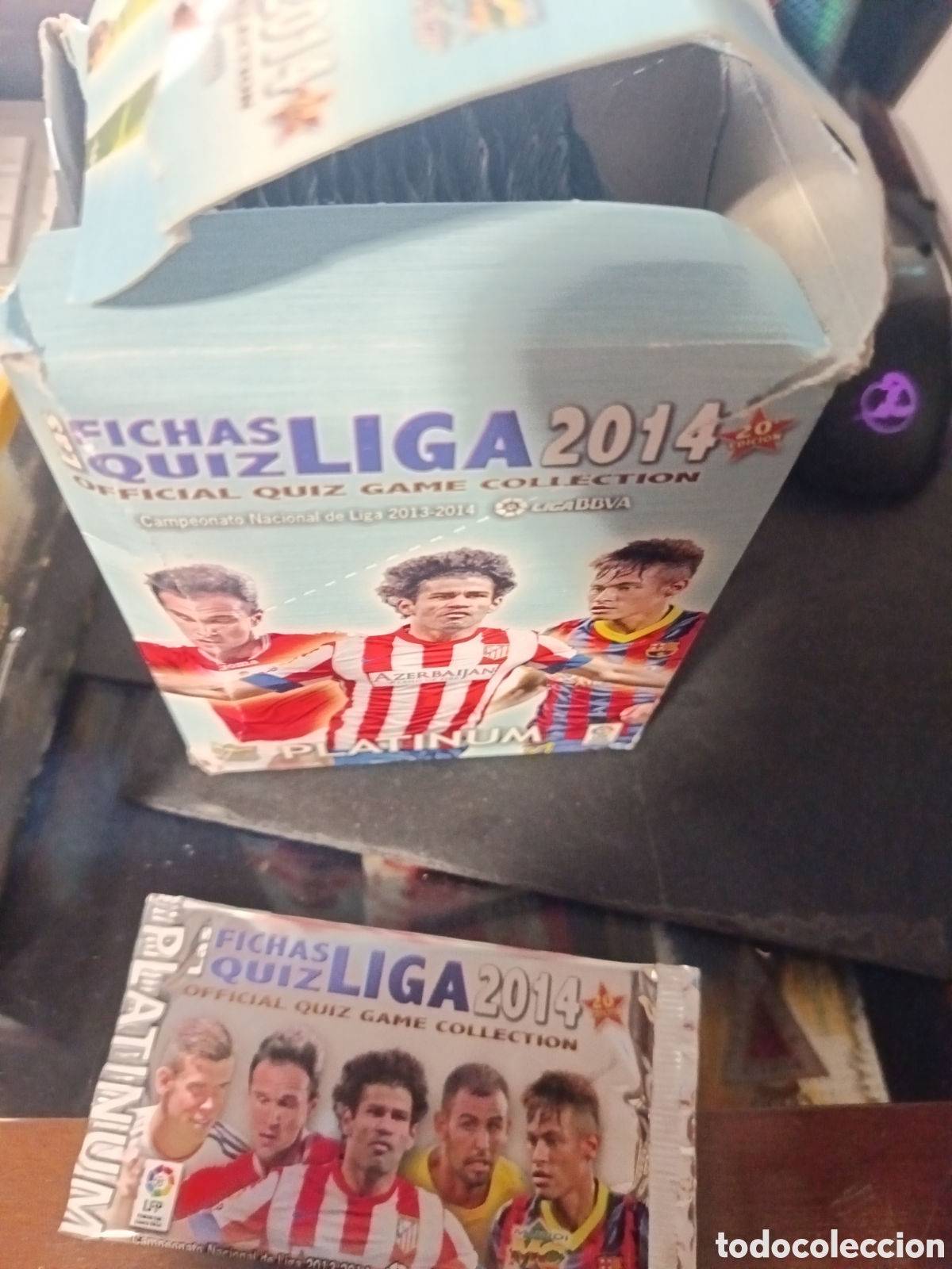 Cromos de f&uacute;tbol: Mundicromo caja con 20 sobres platinum temporada 2014