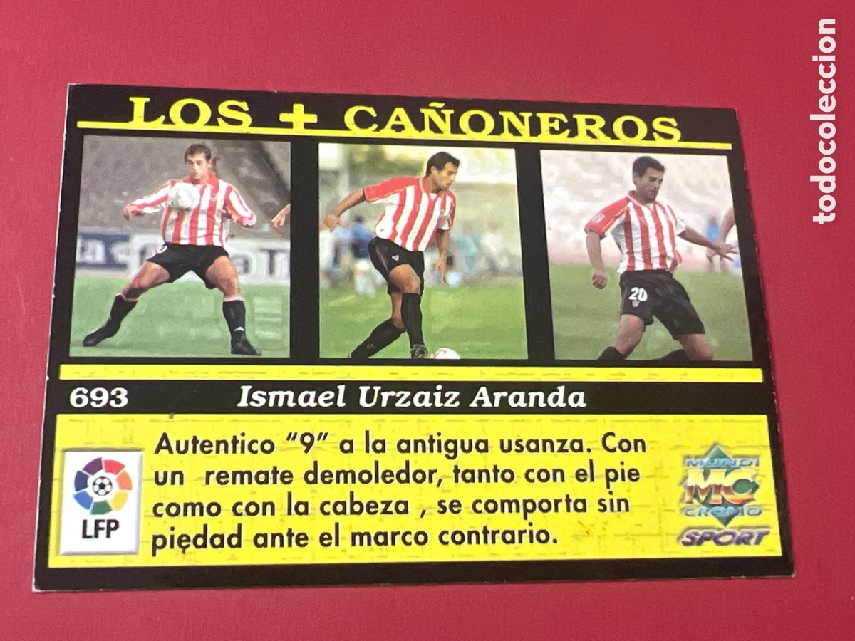 Cromos de f&uacute;tbol: C1603. Fichas de la Liga de Mundicromo 2003 2004 03 04 Los + Ca&ntilde;oneros Athletic Club 693 Urzaiz