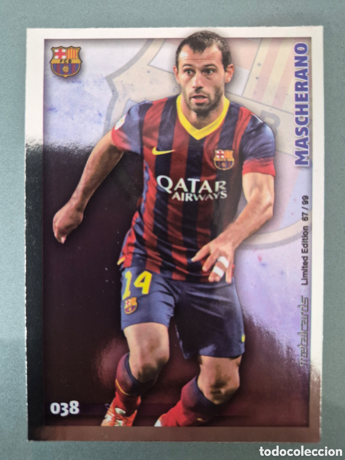 Cromos de f&uacute;tbol: Mundicromo 2014 2015 #38 Mascherano Metalcards