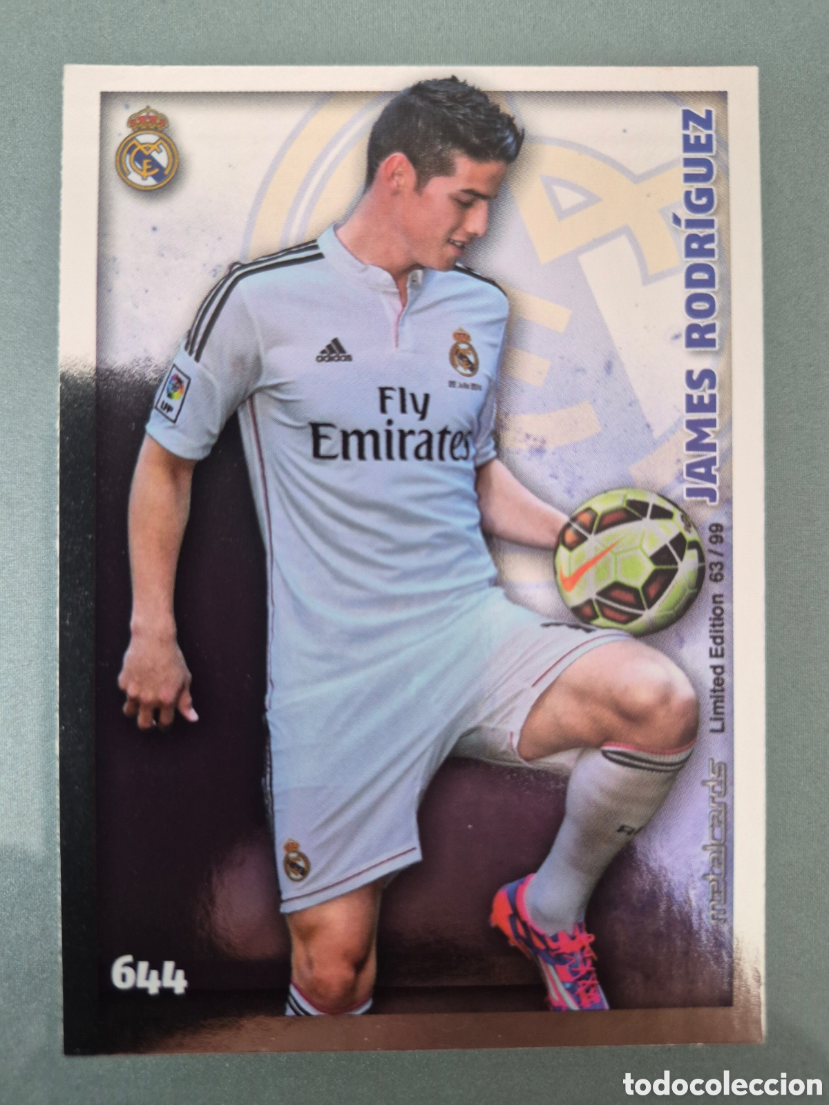 Cromos de f&uacute;tbol: Mundicromo 2014 2015 #644 James Rodriguez Metalcards