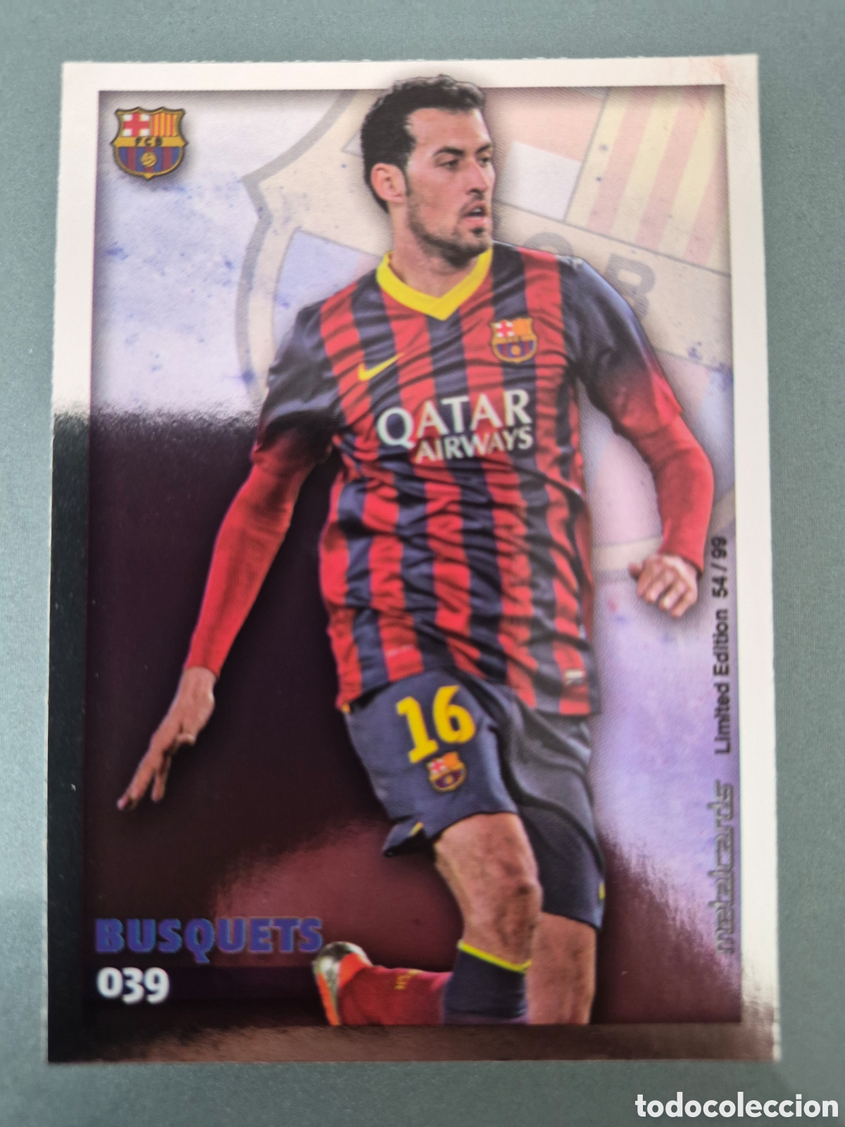 Cromos de f&uacute;tbol: Mundicromo 2014 2015 #39 Busquets Metalcards