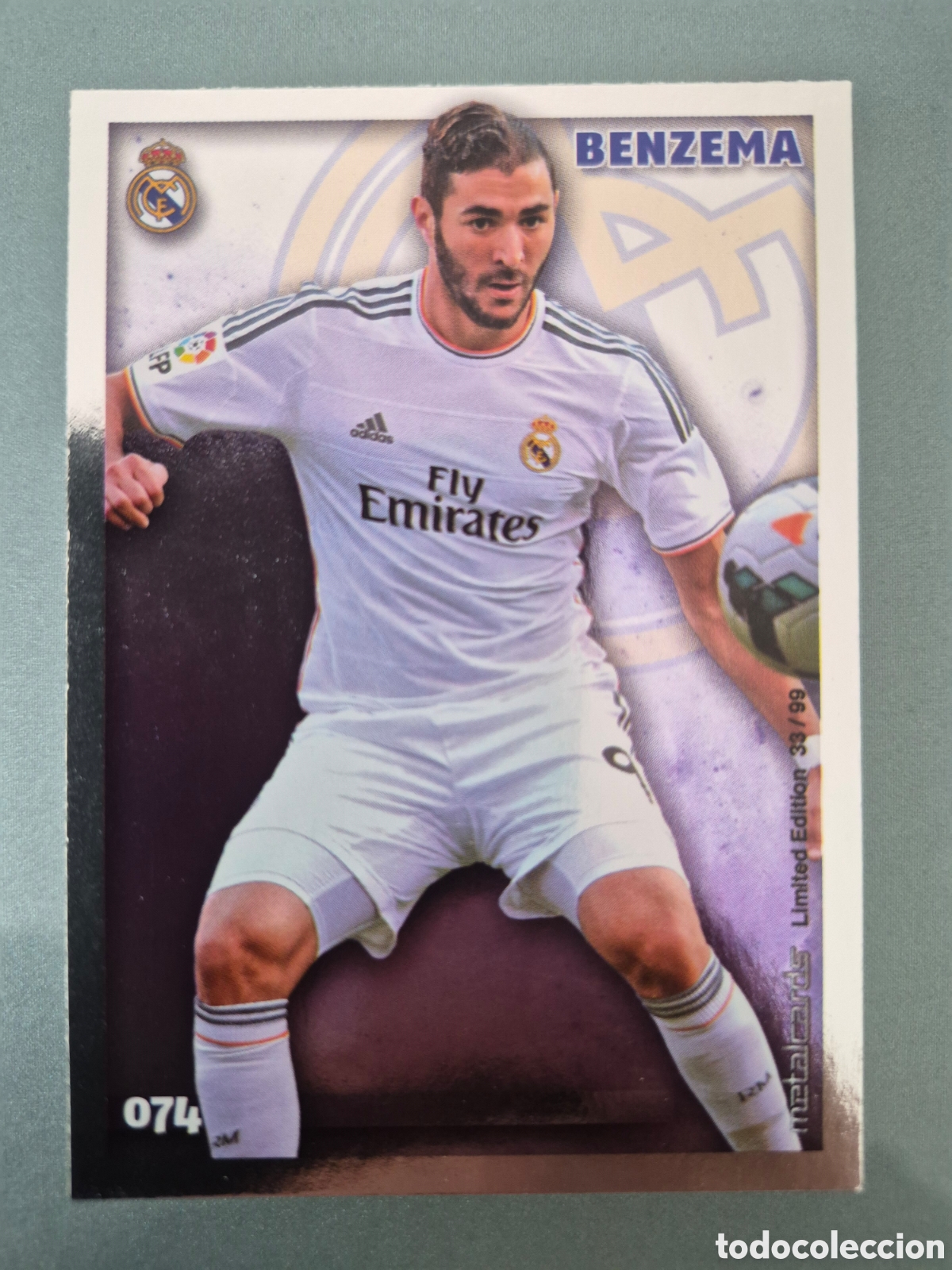 Cromos de f&uacute;tbol: Mundicromo 2014 2015 #74 Benzema Metalcards