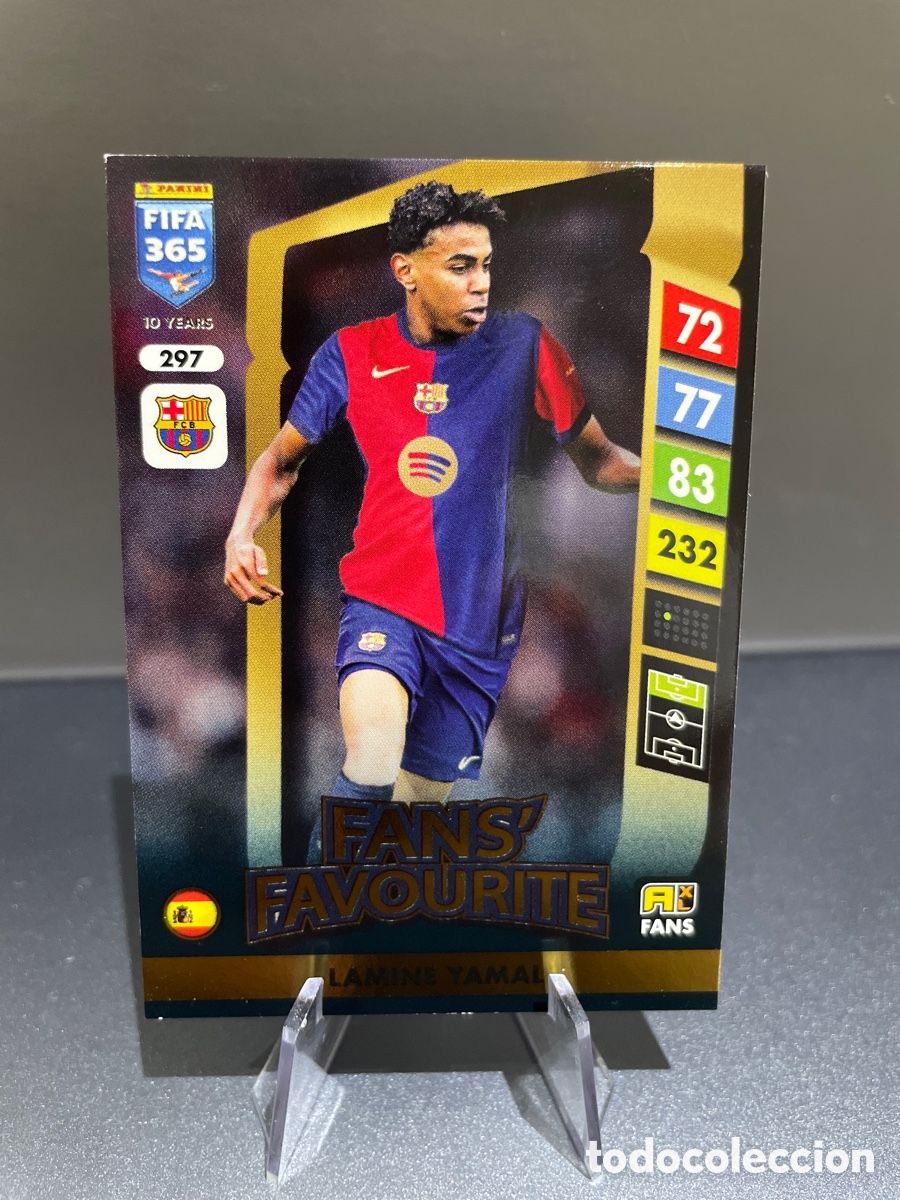 Cromos de f&uacute;tbol: Lamine Yamal 297 Fans Favourite Panini Adrenalyn FIFA 365 2024-25 FC Barcelona