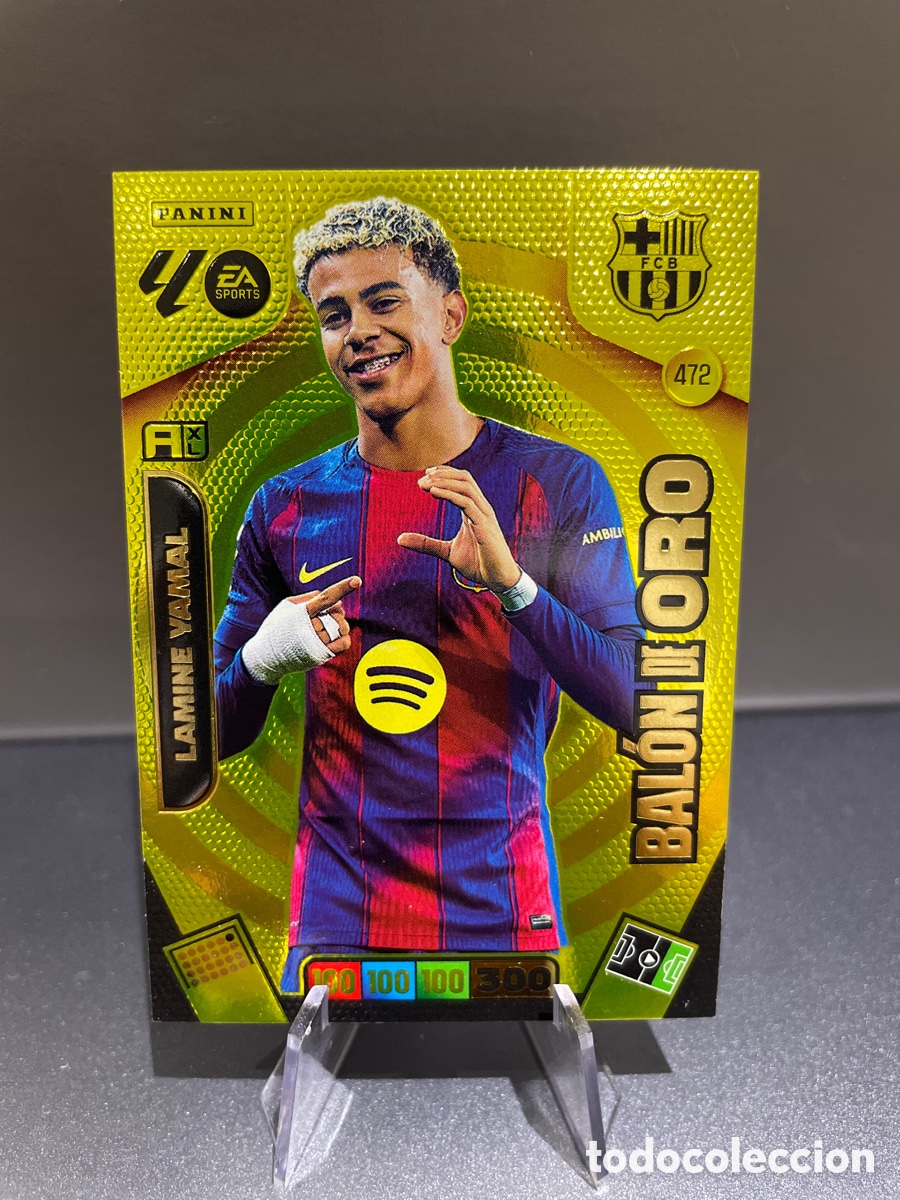 Cromos de f&uacute;tbol: Lamine Yamal 472 Balon de Oro Panini Adrenalyn 2025-26 FC Barcelona