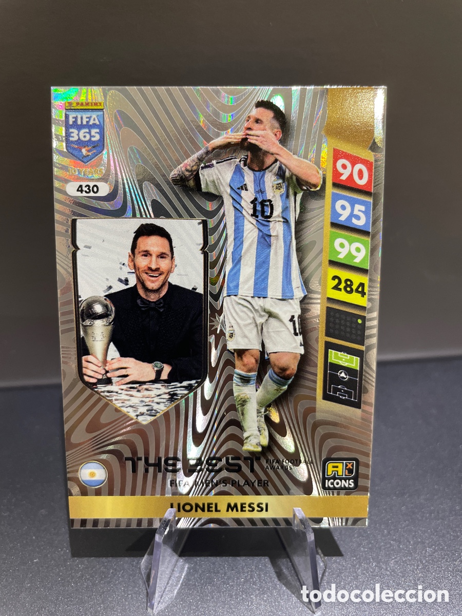 Figurine di Calcio: Lionel Messi 430 The Best Panini Adrenalyn 2024-25 Argentina