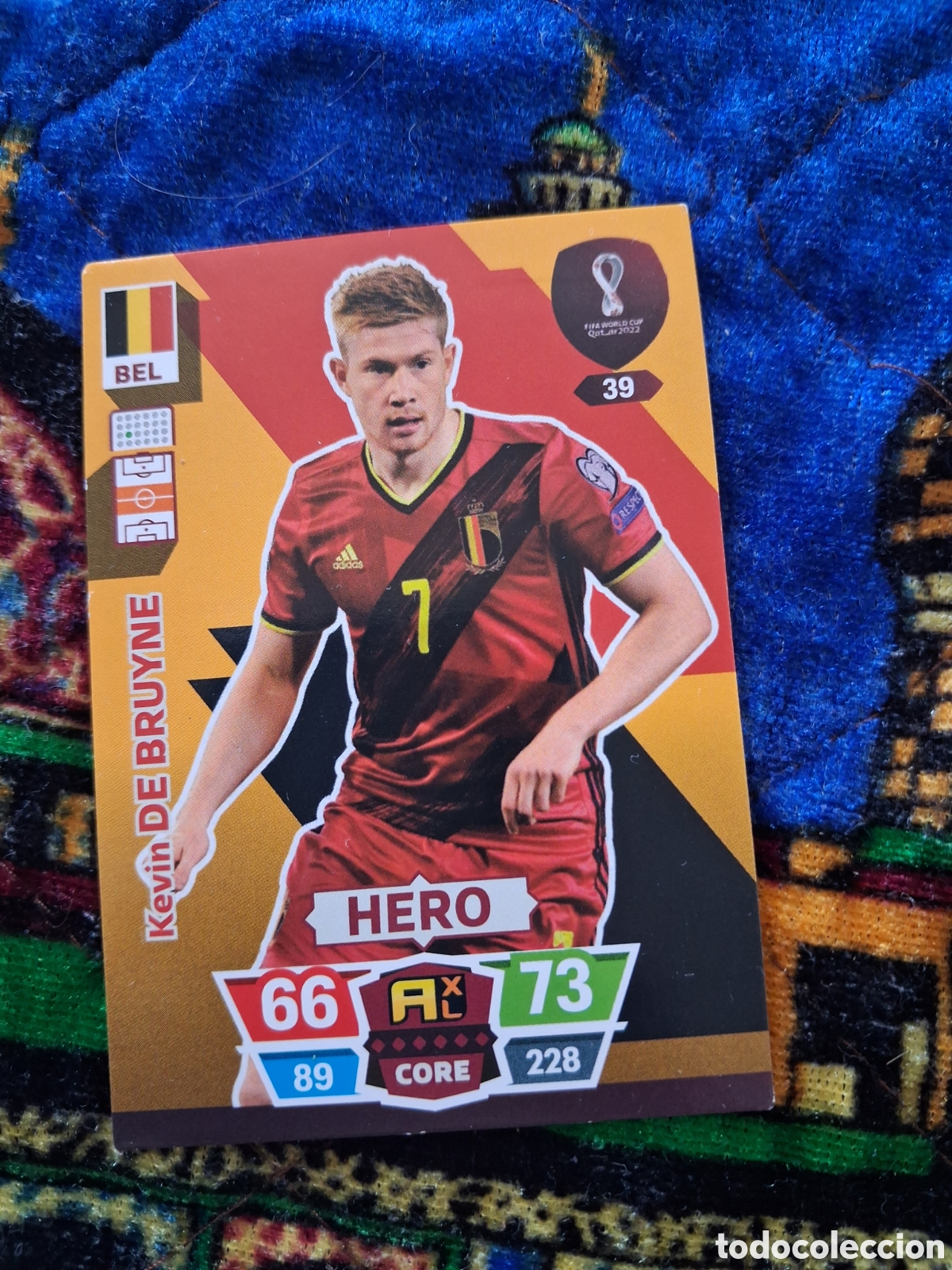 Cromos de f&uacute;tbol: N&deg; 39 Kevin De Bruyne - B&eacute;lgica - Hero - Adrenalyn XL Qatar 2022 - Panini