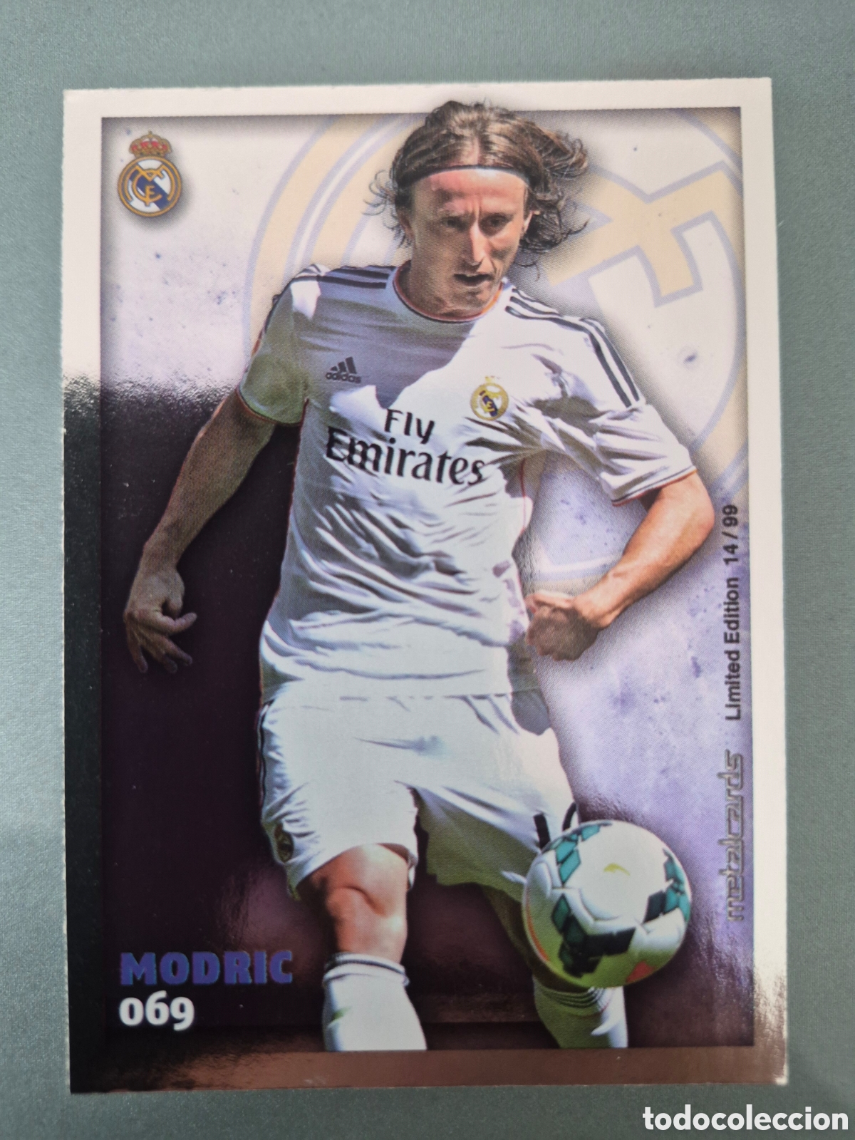 Cromos de f&uacute;tbol: Mundicromo 2014 2015 #69 Modric Metalcards