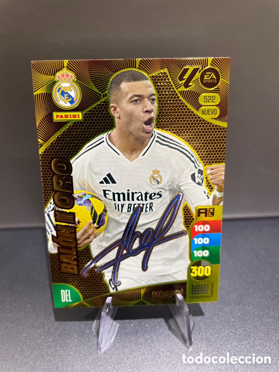 Cromos de f&uacute;tbol: Mbappe 522 Nuevo Balon de Oro Panini Adrenalyn 2024-25 Real Madrid