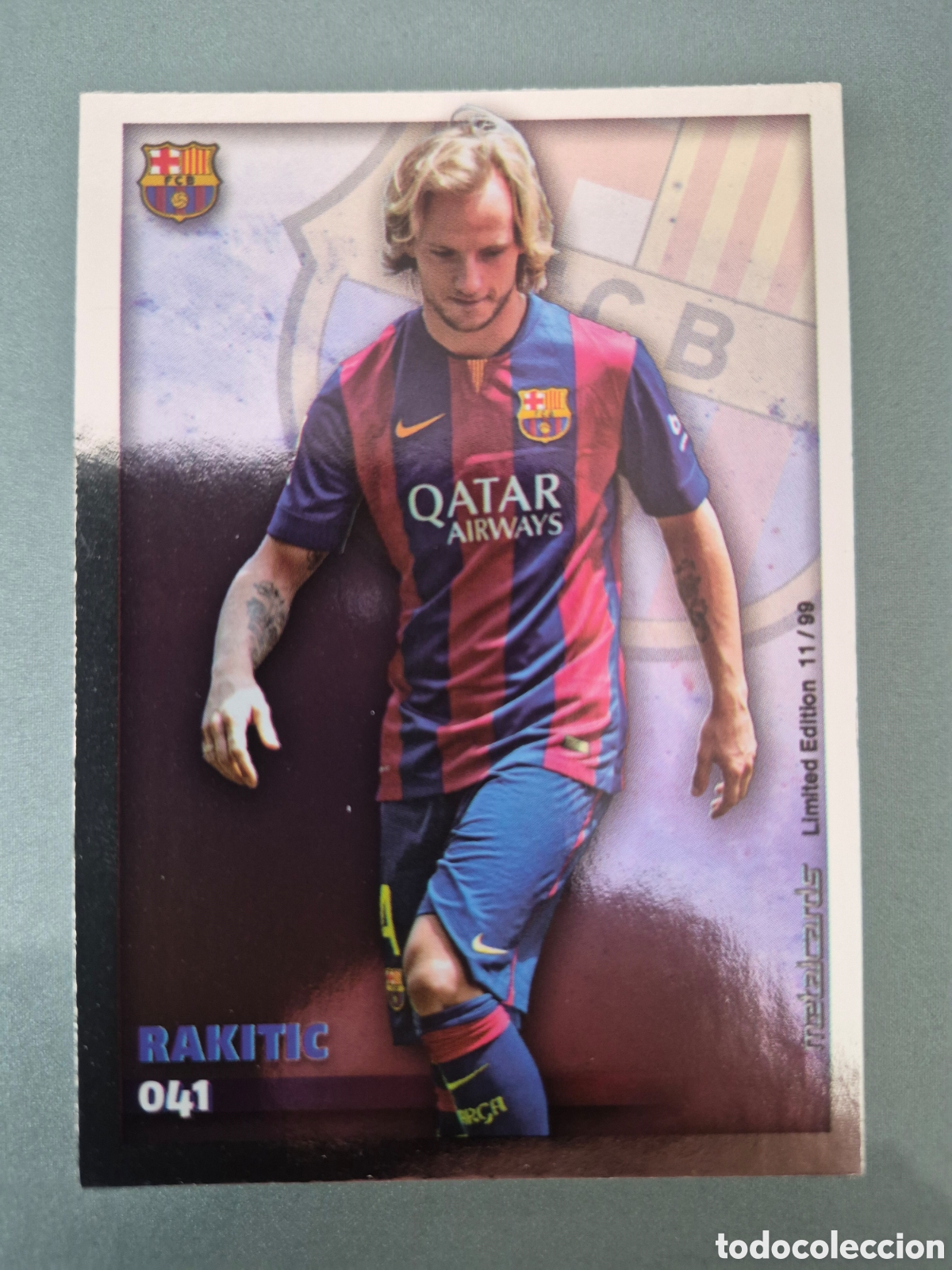 Cromos de f&uacute;tbol: Mundicromo 2014 2015 #41 Rakitic Metalcards