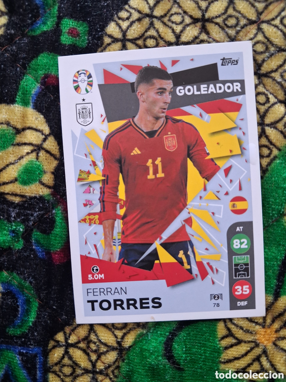 Cromos de f&uacute;tbol: 78 TOPPS EURO 2024 FERRAN TORRES SPAIN ESPA&Ntilde;A GOLEADOR MATCH ATTAX EUROCOPA 24 LIDL AAT