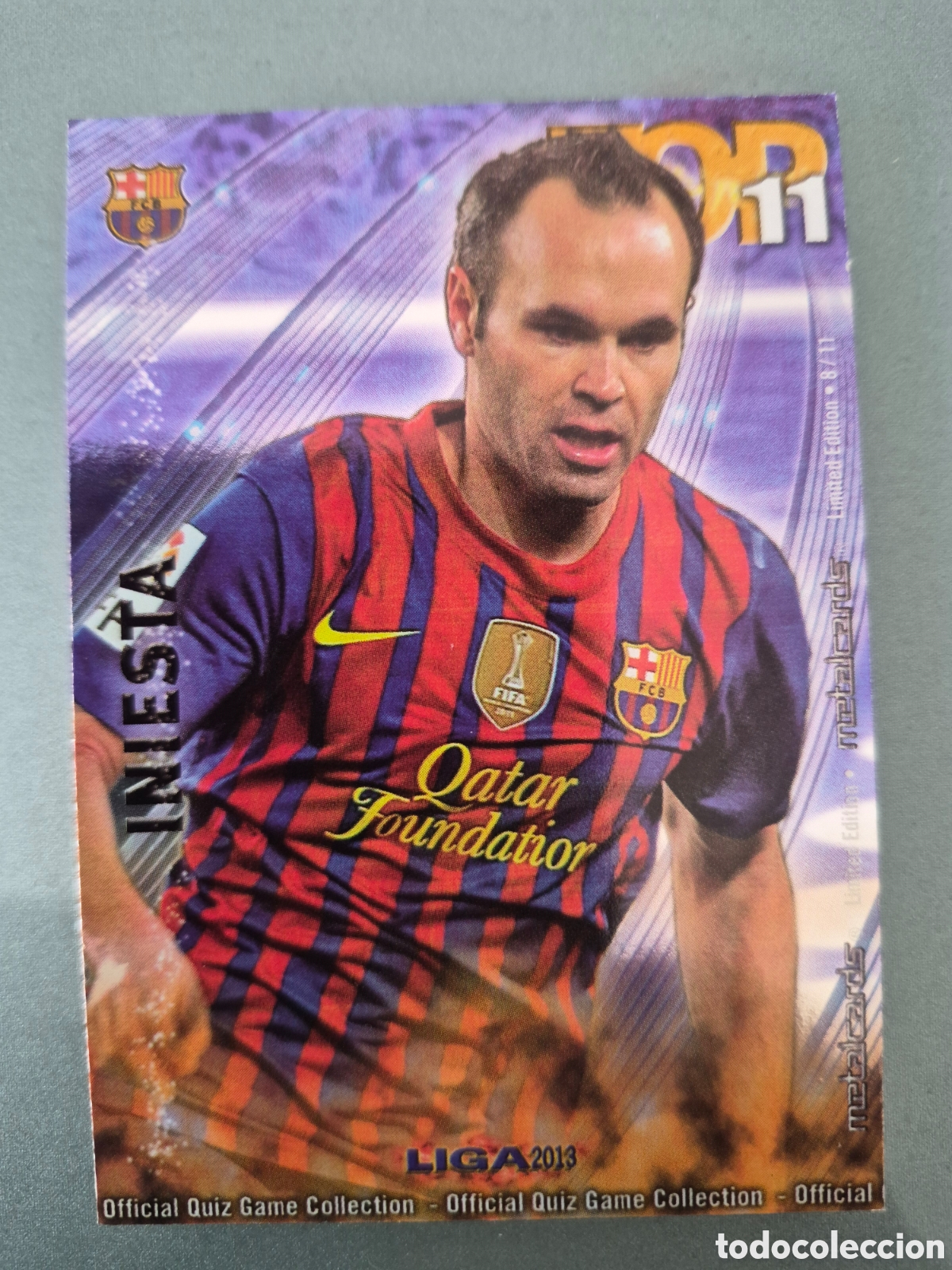 Cromos de f&uacute;tbol: Mundicromo 2012 2013 Top 11 Limited Edition Iniesta