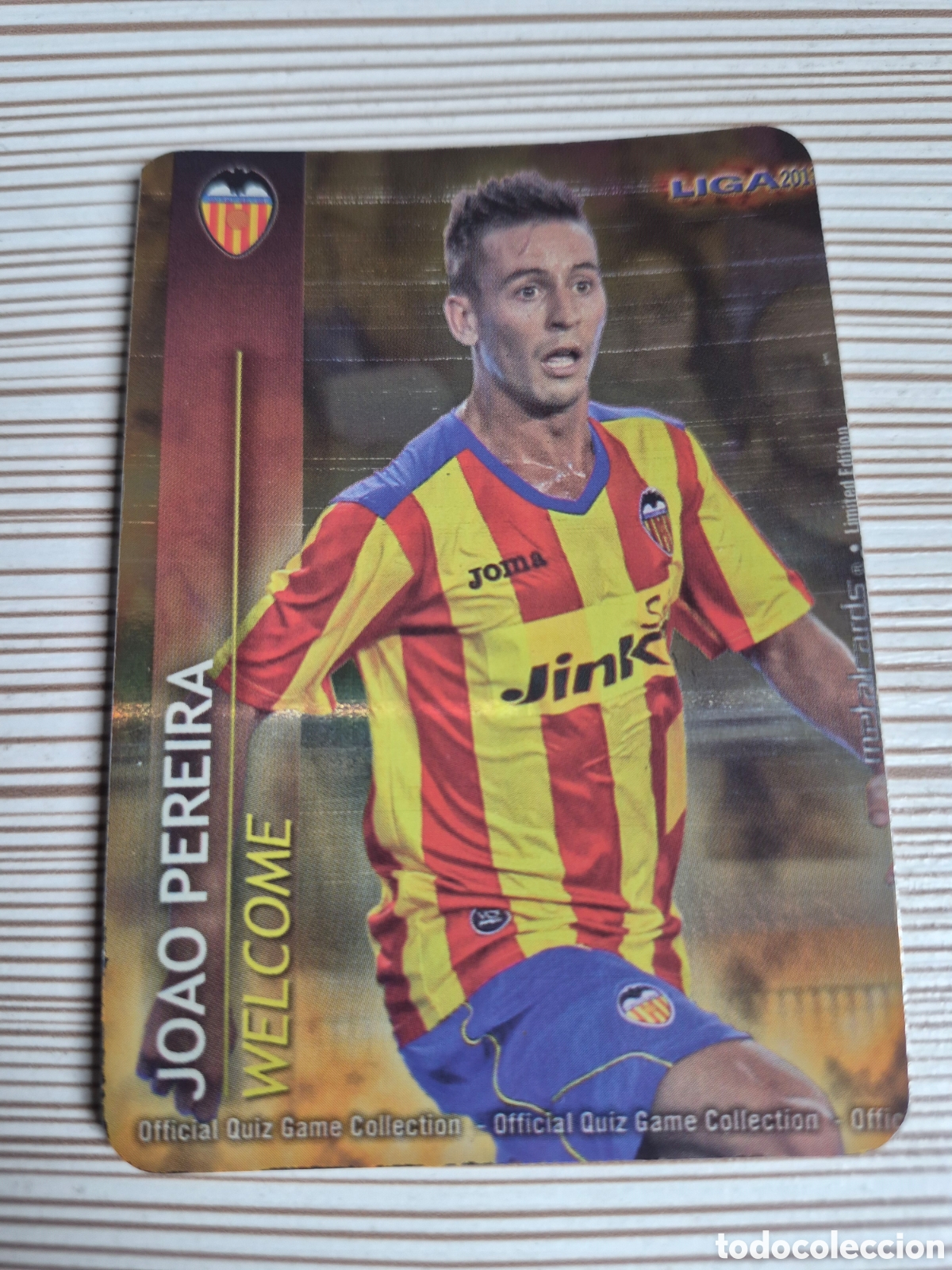 Fu&szlig;ball-Sticker: Mundicromo 2012 2013 Joao Pereira Welcome rayas