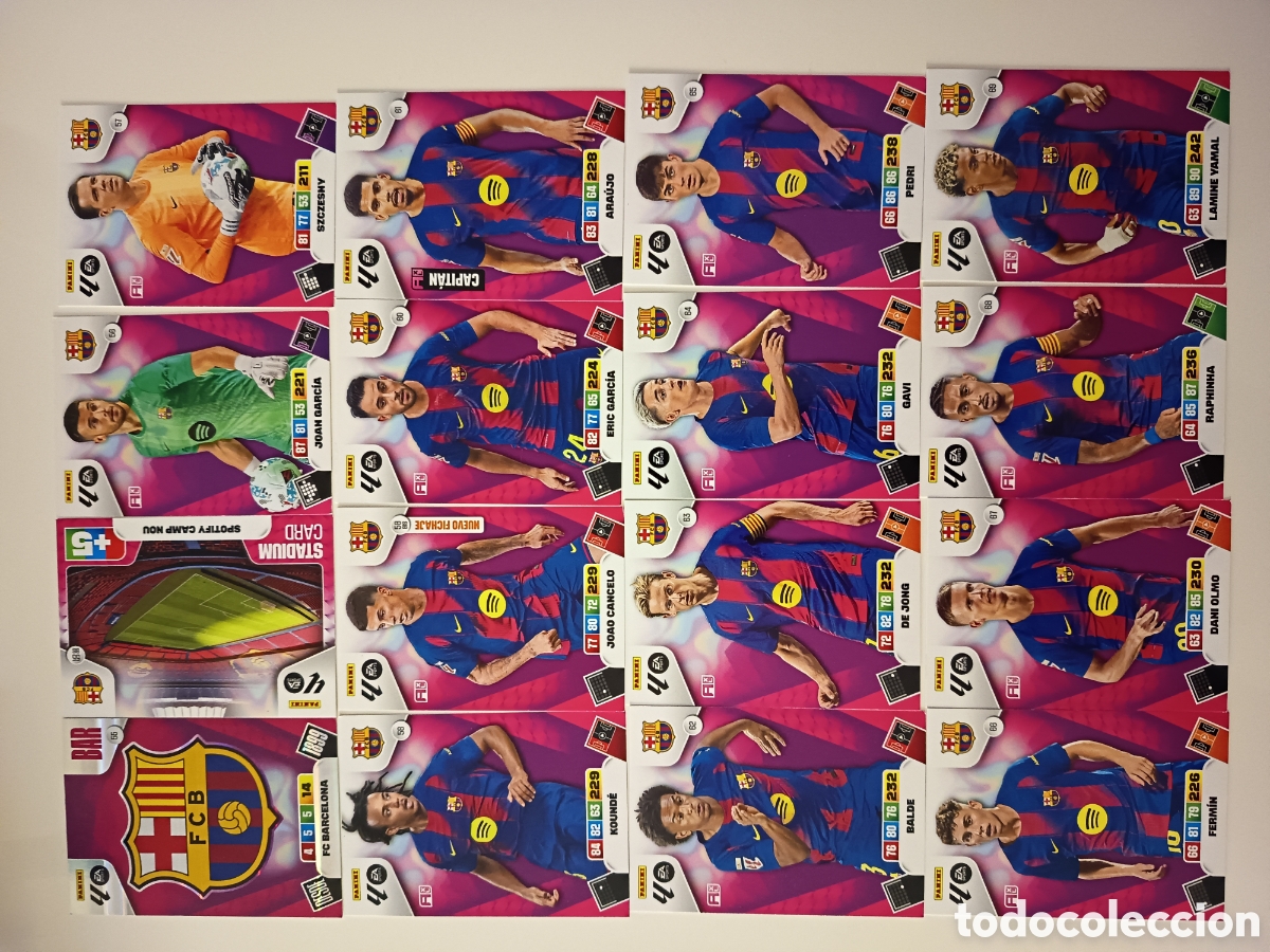 Fu&szlig;ball-Sticker: Lote FC Barcelona adrenalyn xl 2025-2026