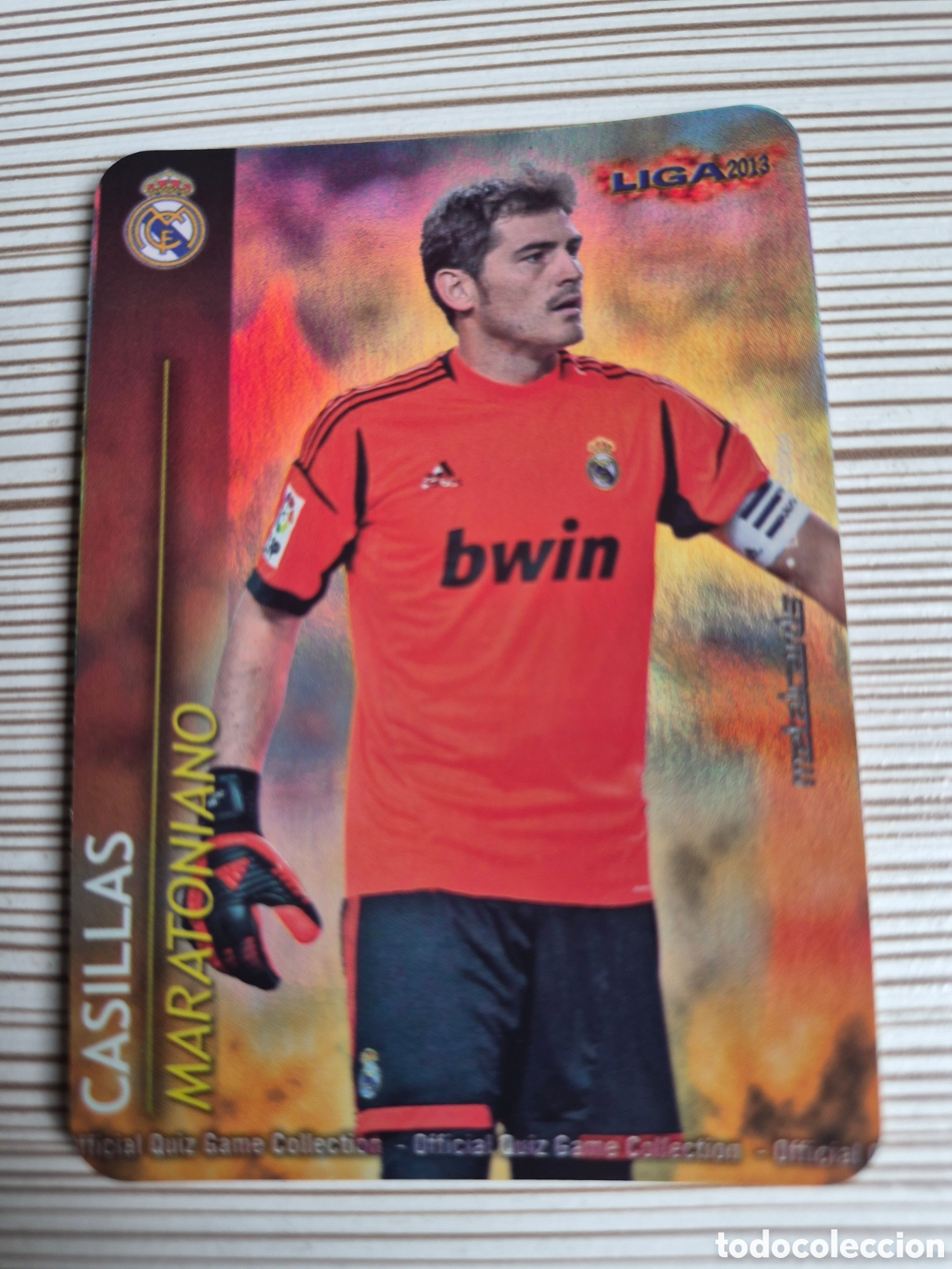 Cromos de f&uacute;tbol: Mundicromo 2012 2013 Casillas Maratoniano Brillo Liso