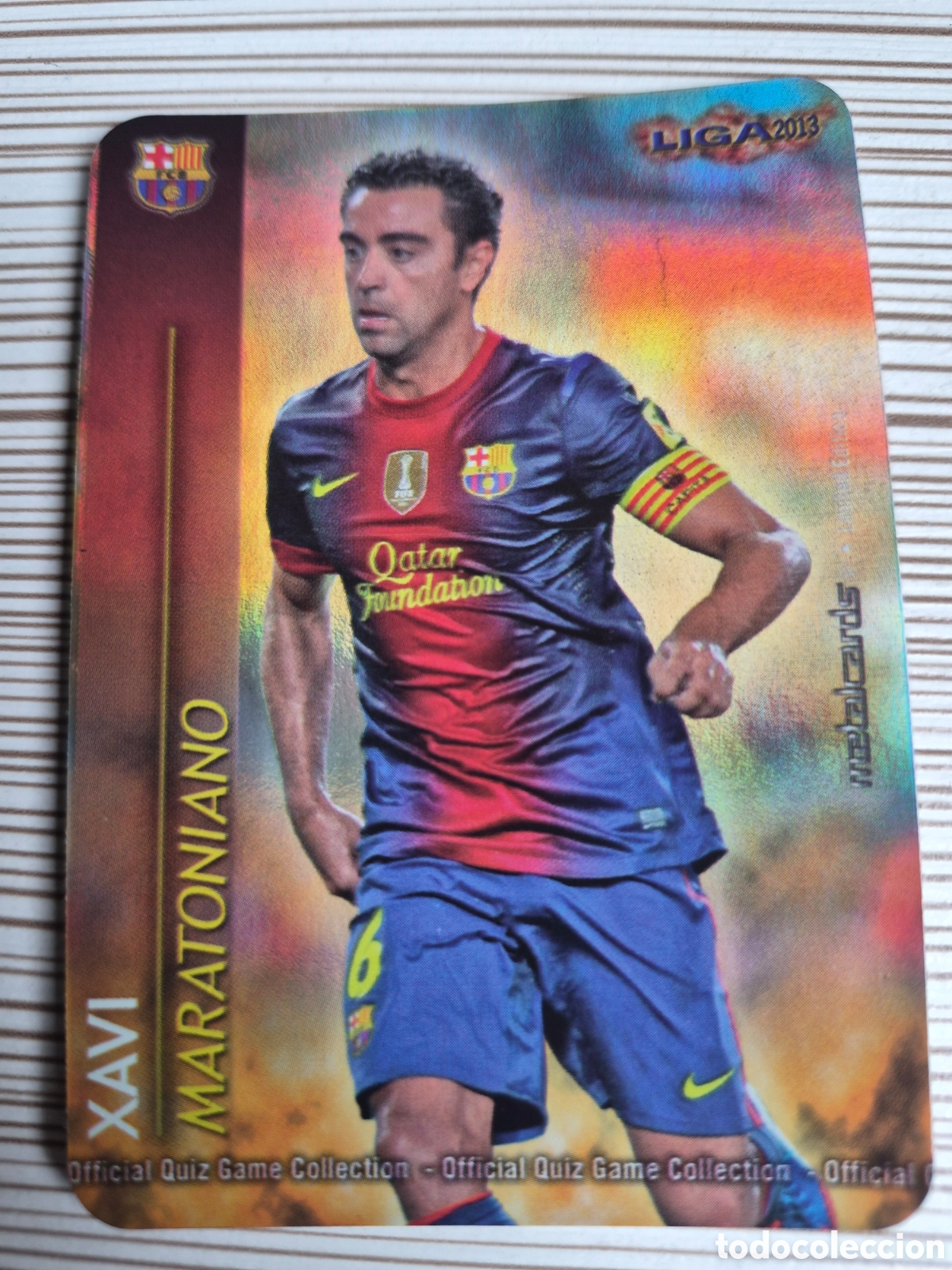 Cromos de f&uacute;tbol: Mundicromo 2012 2013 Xavi Maratoniano Brillo Liso