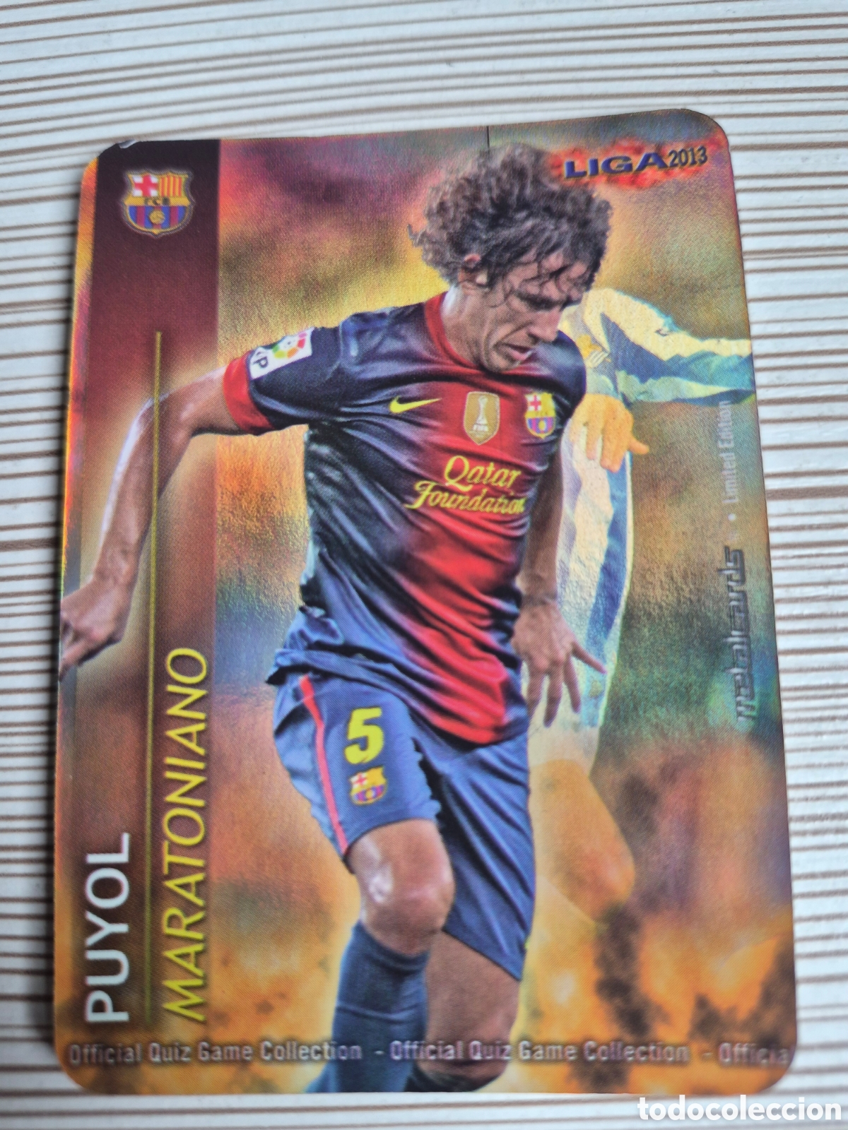 Cromos de f&uacute;tbol: Mundicromo 2012 2013 Puyol Maratoniano Brillo Liso
