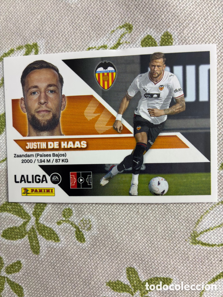 Cromos de f&uacute;tbol: Cromo De Haas N&ordm; 9 &Uacute;ltimos Fichajes Valencia CF - Colecci&oacute;n Este Panini Liga 2026-27 (Sin Pegar)