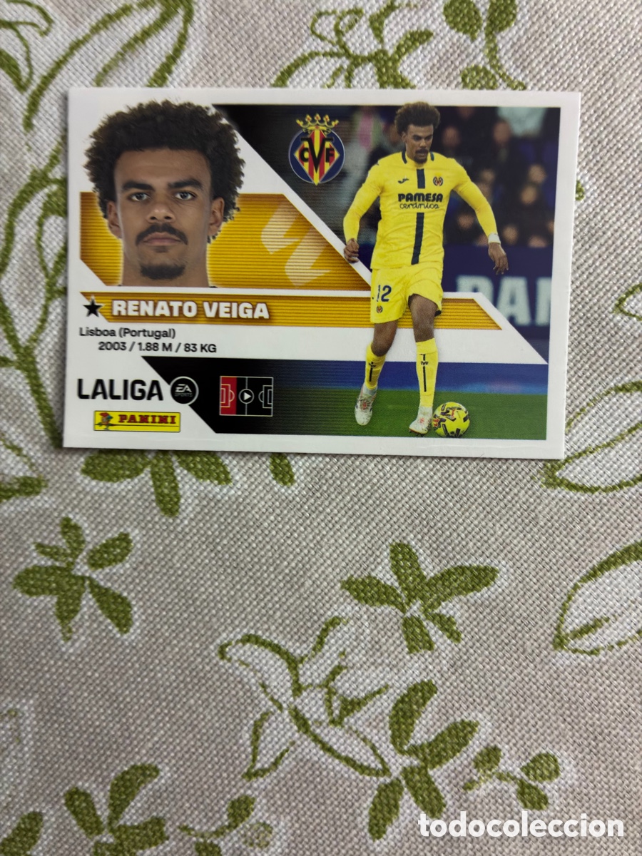 Cromos de f&uacute;tbol: Cromo Renato Veiga N&ordm; 9 Villarreal CF (Estrella) - Colecci&oacute;n Este Panini Liga 2026-27 (Sin Pegar)