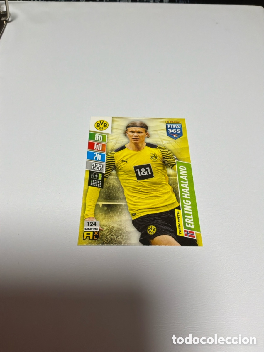 Football Stickers: 124. Erling Haaland (Borussia Dortmund) Adrenalyn Fifa 365 2021 2022 21 22