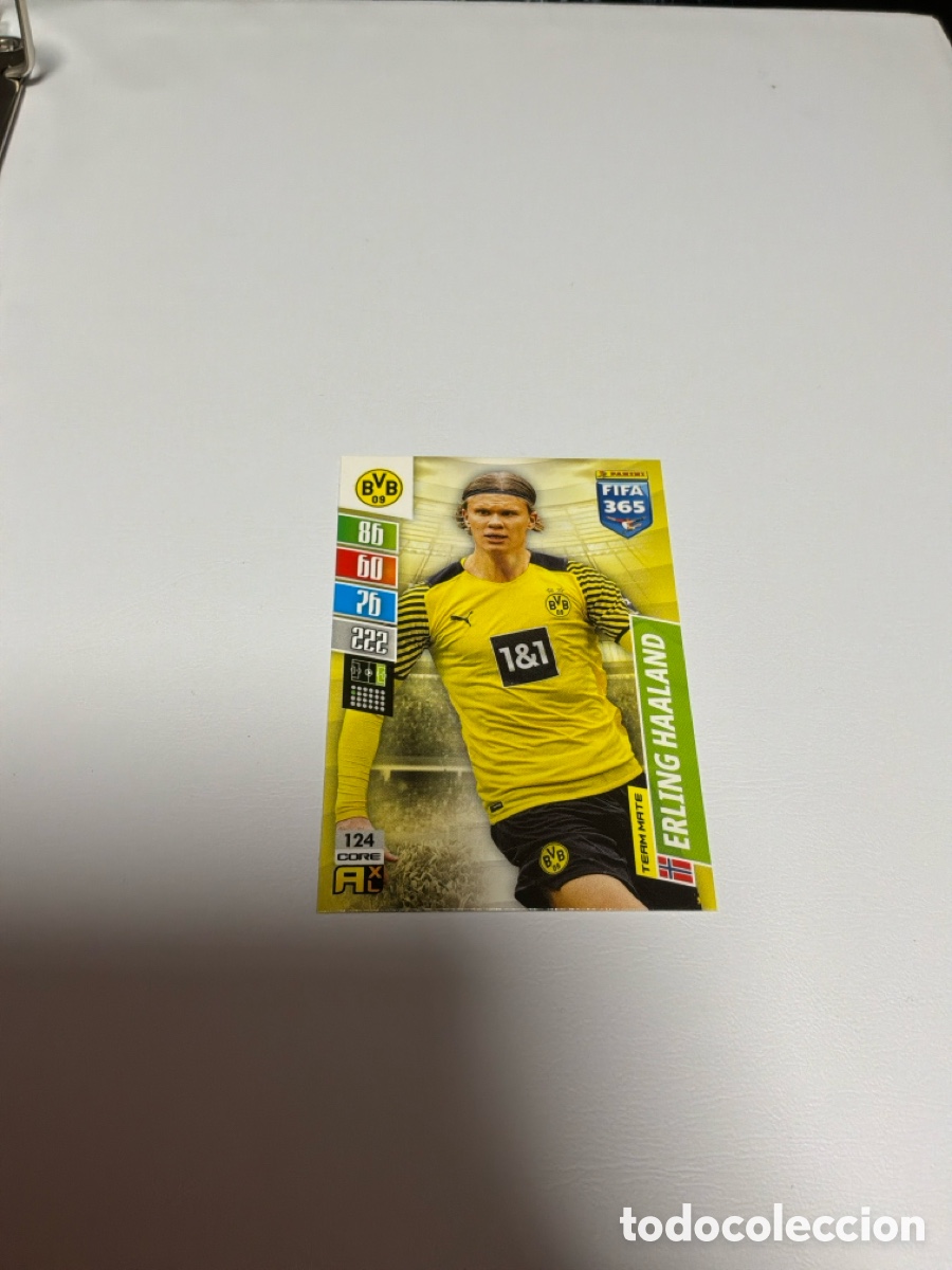 Football Stickers: 124. Erling Haaland (Borussia Dortmund) Adrenalyn Fifa 365 2021 2022 21 22