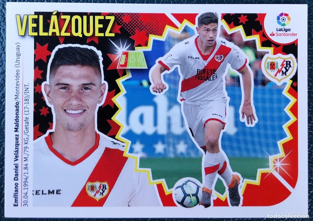 Cromos de f&uacute;tbol: 6 VELAZQUEZ RAYO VALLECANO CROMOS ALBUM EDICIONES ESTE 2018 2019 18 19