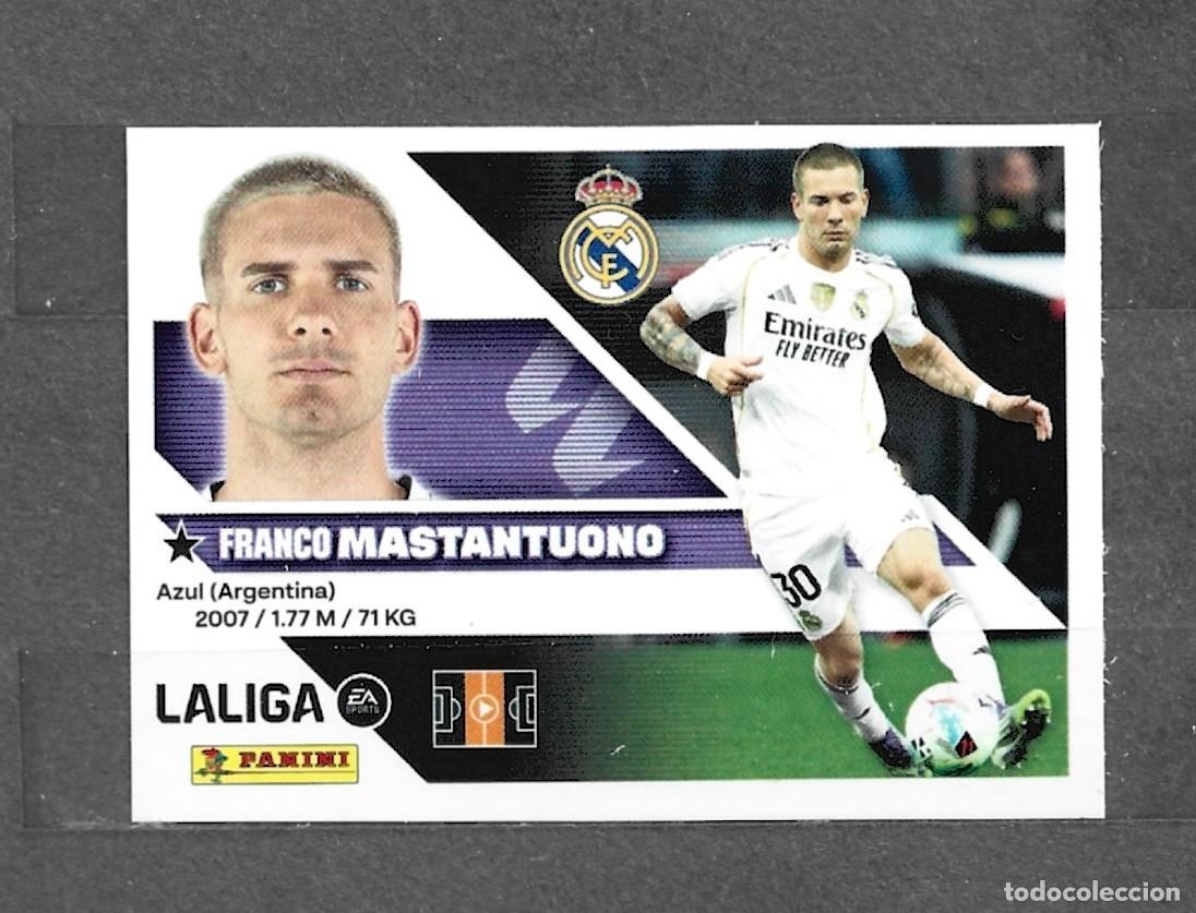 Fu&szlig;ball-Sticker: Liga este 26/27 - Mastantuono - N&deg; 16a - Real Madrid
