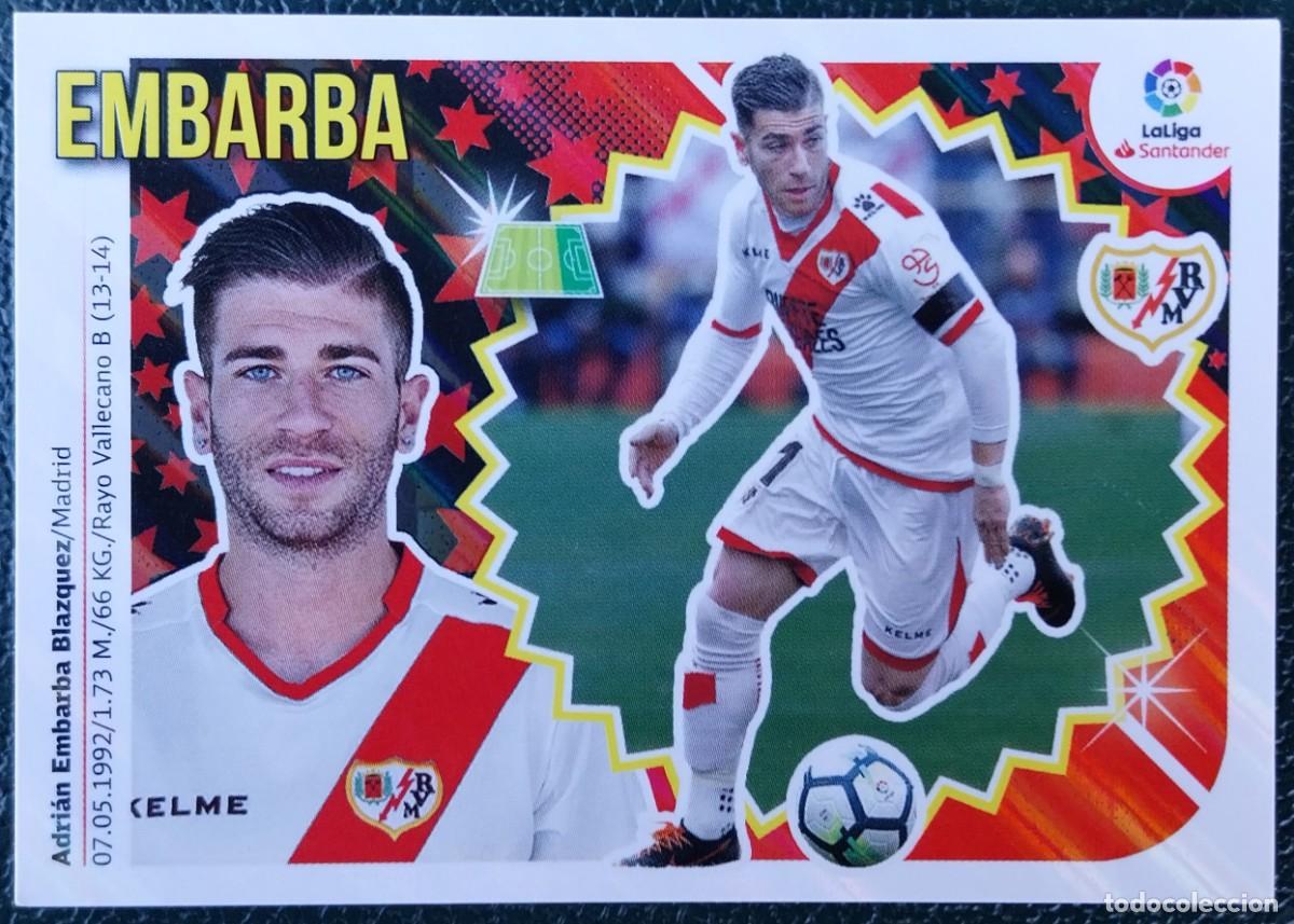 Cromos de f&uacute;tbol: 14 EMBARBA RAYO VALLECANO CROMOS ALBUM EDICIONES ESTE 2018 2019 18 19