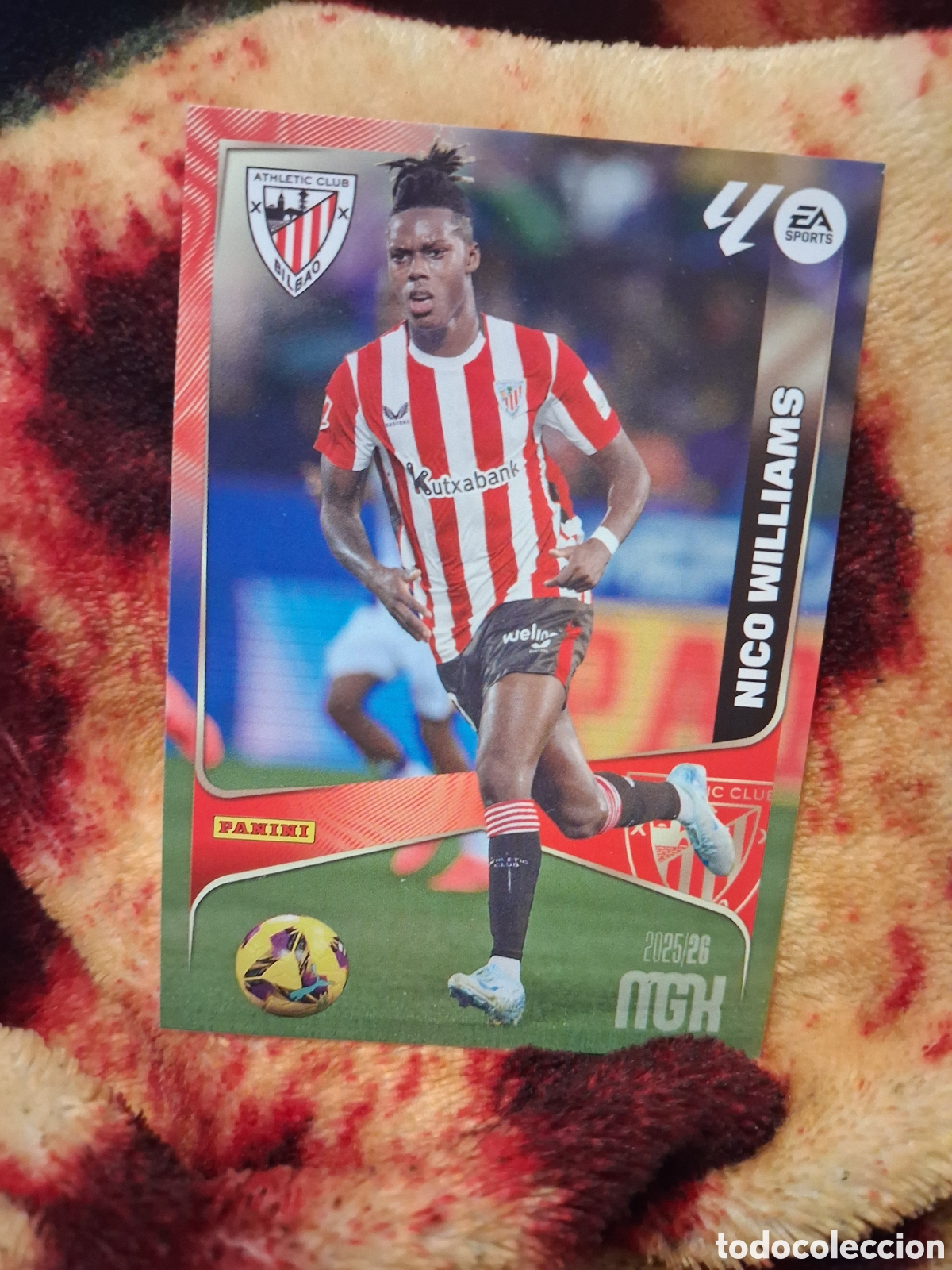 Cromos de f&uacute;tbol: Nico Williams n&uacute;mero 53 del Athletic de Bilbao megacracks 25-26 2025-2026