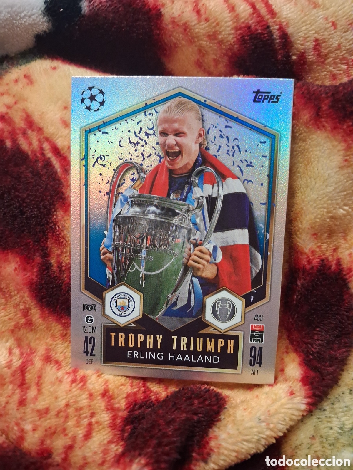 Cromos de f&uacute;tbol: C9426. 433 ERLING HAALAND MANCHESTER CITY TROPHY TRIUMPH TOPPS MATCH ATTAX 2024 2025 24 25
