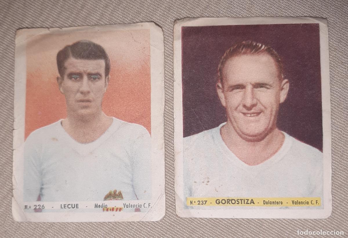 Cromos de f&uacute;tbol: CROMOS N&ordm; 237 y 226 ALBUM FOTO DEPORTE LIGA 1943 / 44 - GOROSTIZA y LECUE VALENCIA - ED. BRUGUERA