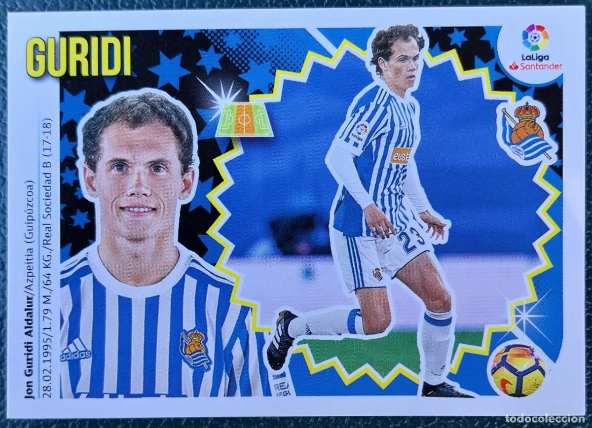 Cromos de f&uacute;tbol: 9 GURIDI REAL SOCIEDAD CROMOS ALBUM EDICIONES ESTE 2018 2019 18 19