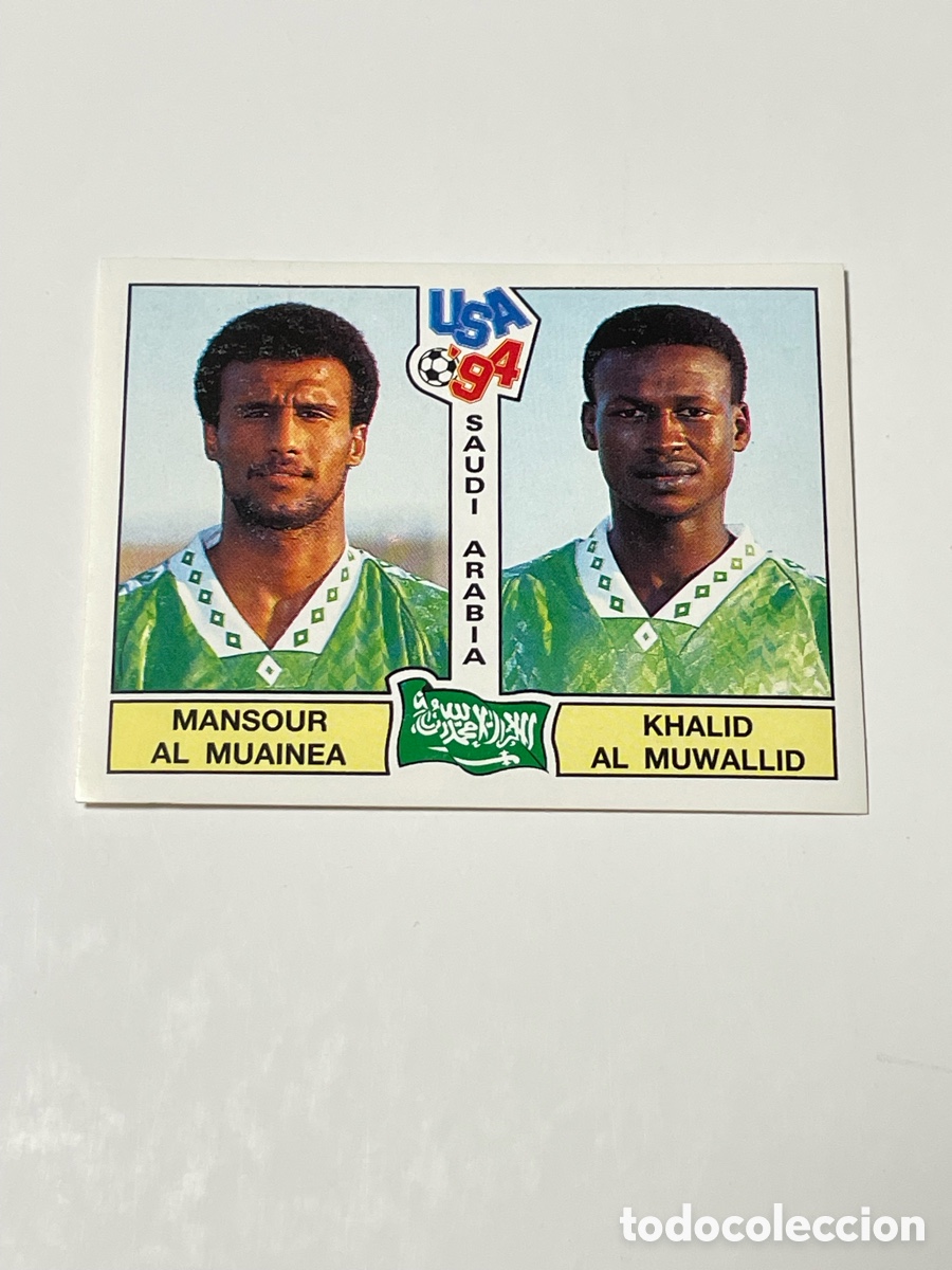 Fu&szlig;ball-Sticker: Mansour Al Muainea - Khalid Al Muwallid Arabia Saud&iacute; Panini USA &lsquo;94 #439