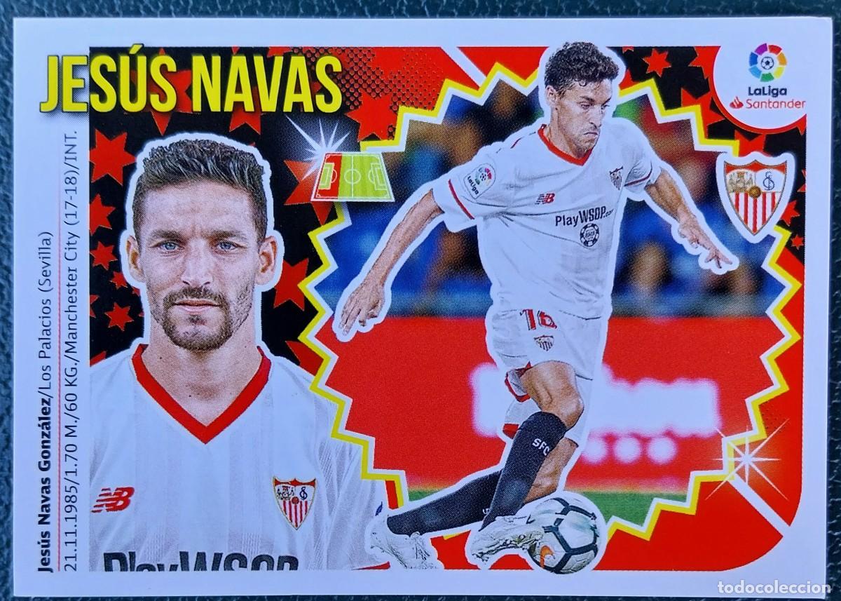 Cromos de f&uacute;tbol: 3 JESUS NAVAS SEVILLA FC CROMOS ALBUM EDICIONES ESTE 2018 2019 18 19