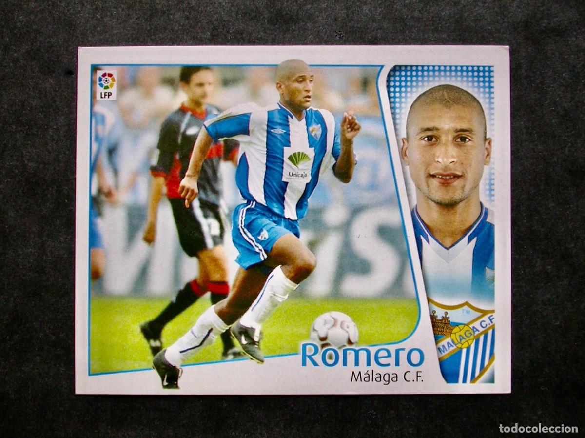 Cromos de f&uacute;tbol: ROMERO / M&Aacute;LAGA / EDICIONES ESTE LIGA 2004-2005 04-05 / NUNCA PEGADO