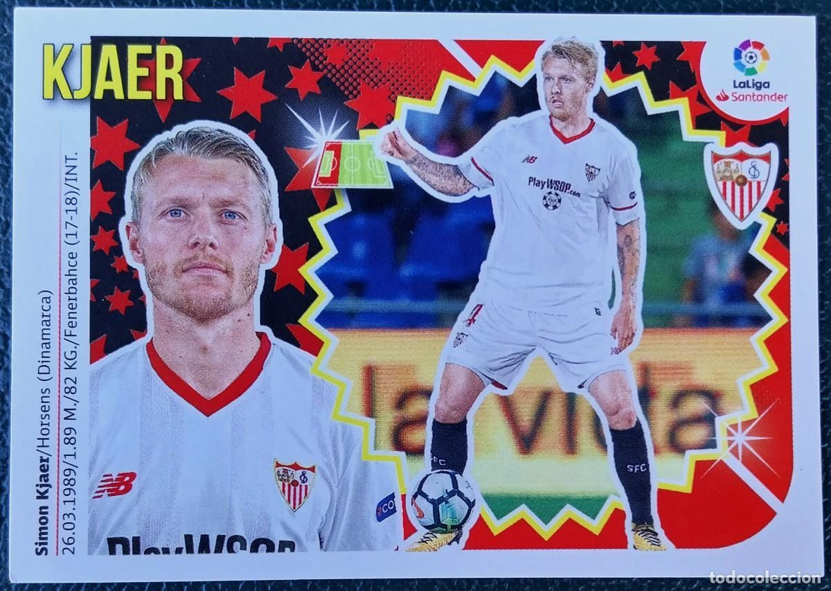 Cromos de f&uacute;tbol: 5 KJAER SEVILLA FC CROMOS ALBUM EDICIONES ESTE 2018 2019 18 19