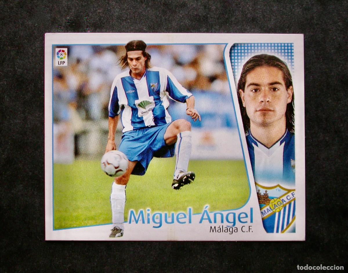 Cromos de f&uacute;tbol: MIGUEL &Aacute;NGEL / M&Aacute;LAGA / EDICIONES ESTE LIGA 2004-2005 04-05 / NUNCA PEGADO
