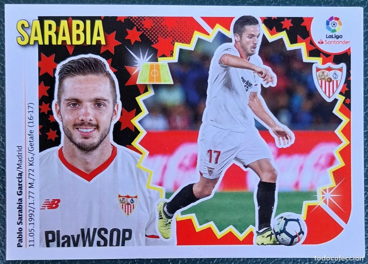 Cromos de f&uacute;tbol: 13 SARABIA SEVILLA FC CROMOS ALBUM EDICIONES ESTE 2018 2019 18 19