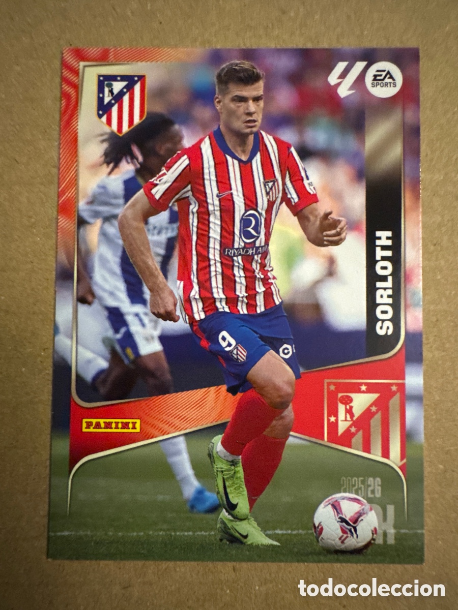 Cromos de f&uacute;tbol: # 72 Sorloth Atl&eacute;tico de Madrid Megacracks 25 26 2025 2026 MGK