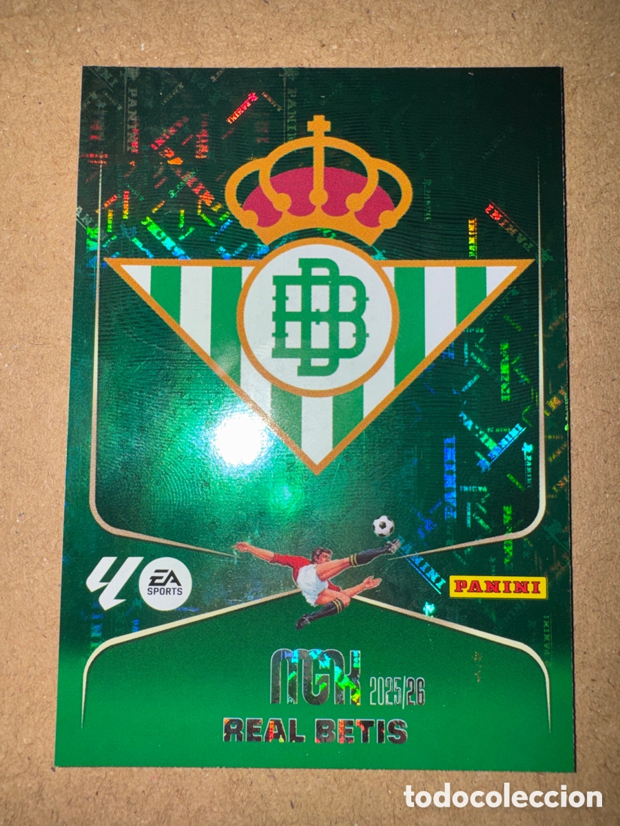 Cromos de f&uacute;tbol: # 91 Escudo Real Betis Megacracks 25 26 2025 2026 MGK