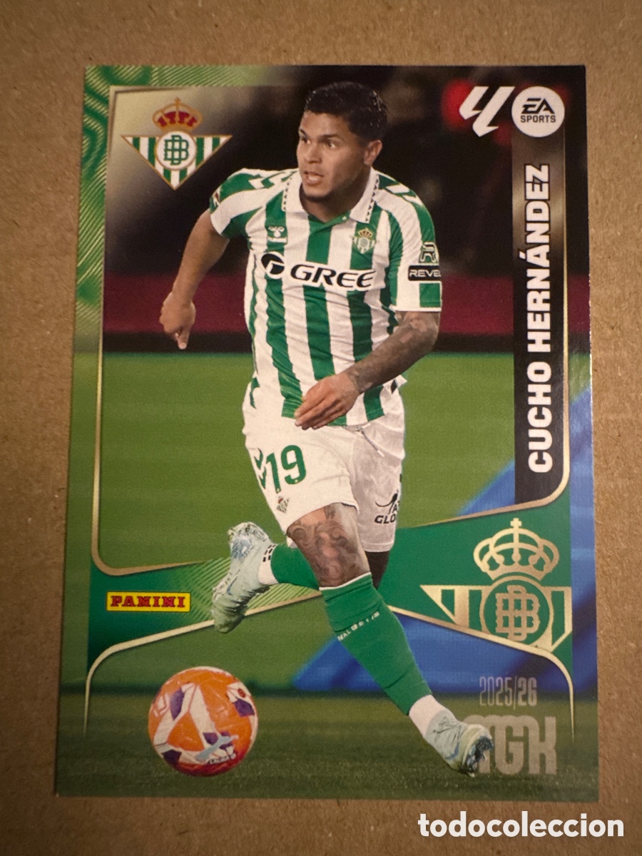 Cromos de f&uacute;tbol: # 106 Cucho Hern&aacute;ndez Real Betis Megacracks 25 26 2025 2026 MGK