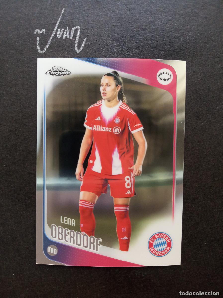 Cromos de Futebol: N&ordm; 34 LENA OBERDORF BAYER MUNICH ALEMANIA ⚽ TOPPS &reg; CHROME WOMEN CHAMPIONS 2025 2026 25 26